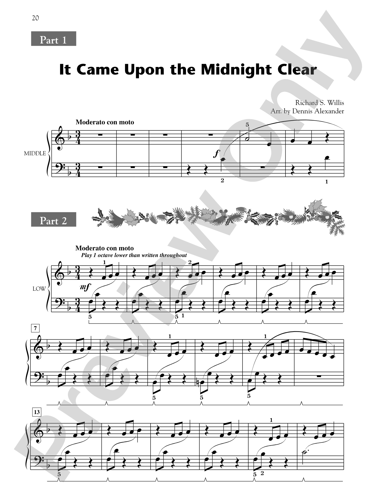 It Came Upon the Midnight Clear - Piano Trio (1 Piano, 6 Hands): Piano Trio (1 Piano, 6 Hands)