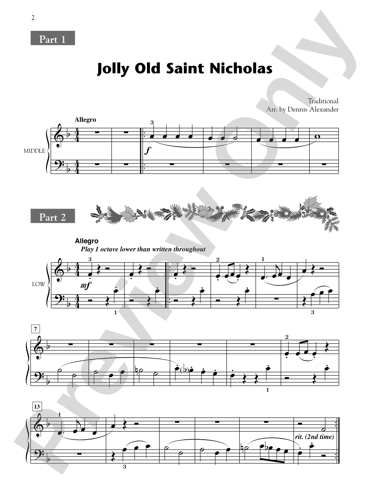 Jolly Old Saint Nicholas - Piano Trio (1 Piano, 6 Hands): Piano Trio (1 Piano, 6 Hands)