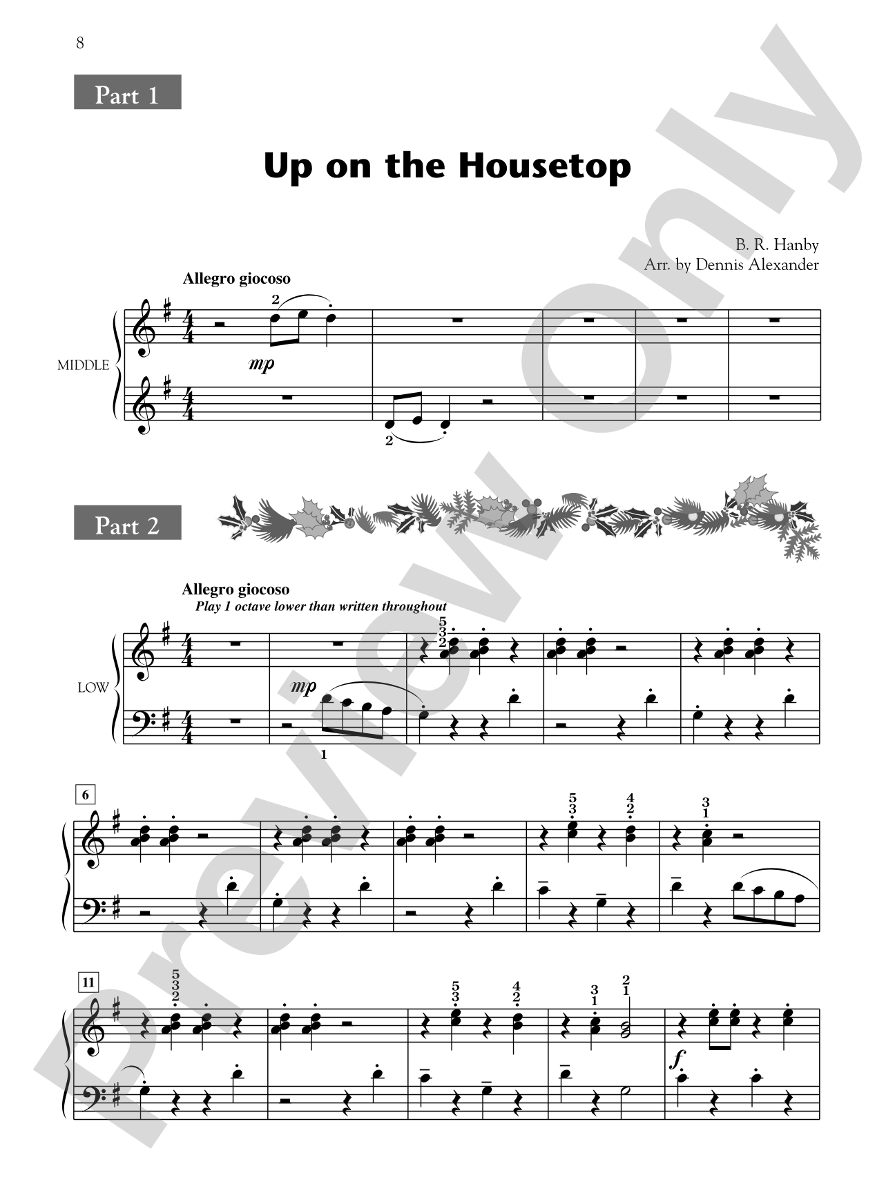 Up on the Housetop - Piano Trio (1 Piano, 6 Hands): Piano Trio (1 Piano, 6 Hands)
