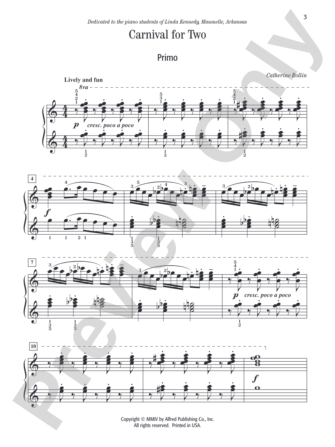 Carnival for Two - Piano Duet (1 Piano, 4 Hands): Piano Duet (1 Piano, 4 Hands)