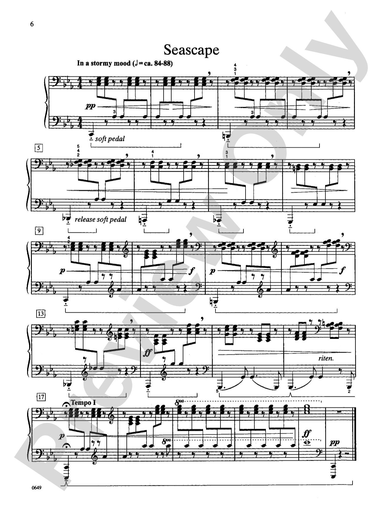Seascape - Piano Solo: Piano Solo