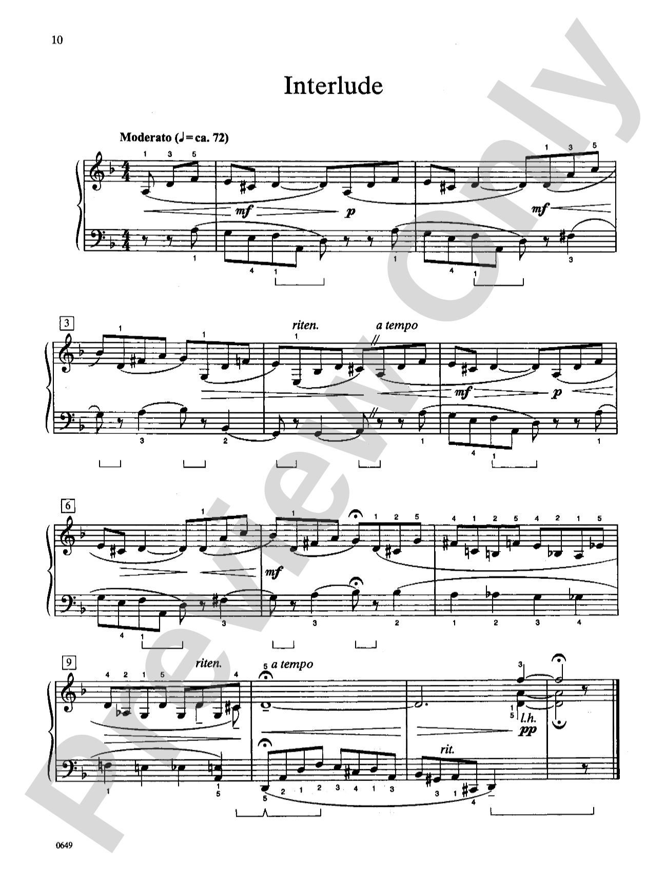 Interlude - Piano Solo: Piano Solo