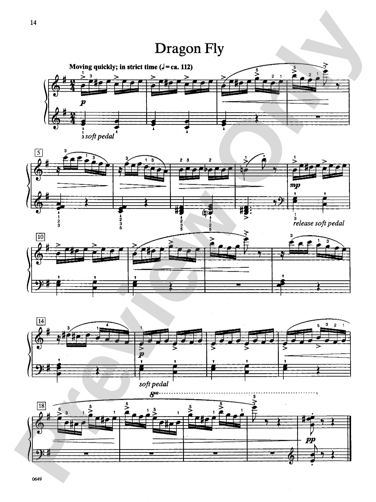 Dragon Fly - Piano Solo: Piano Solo