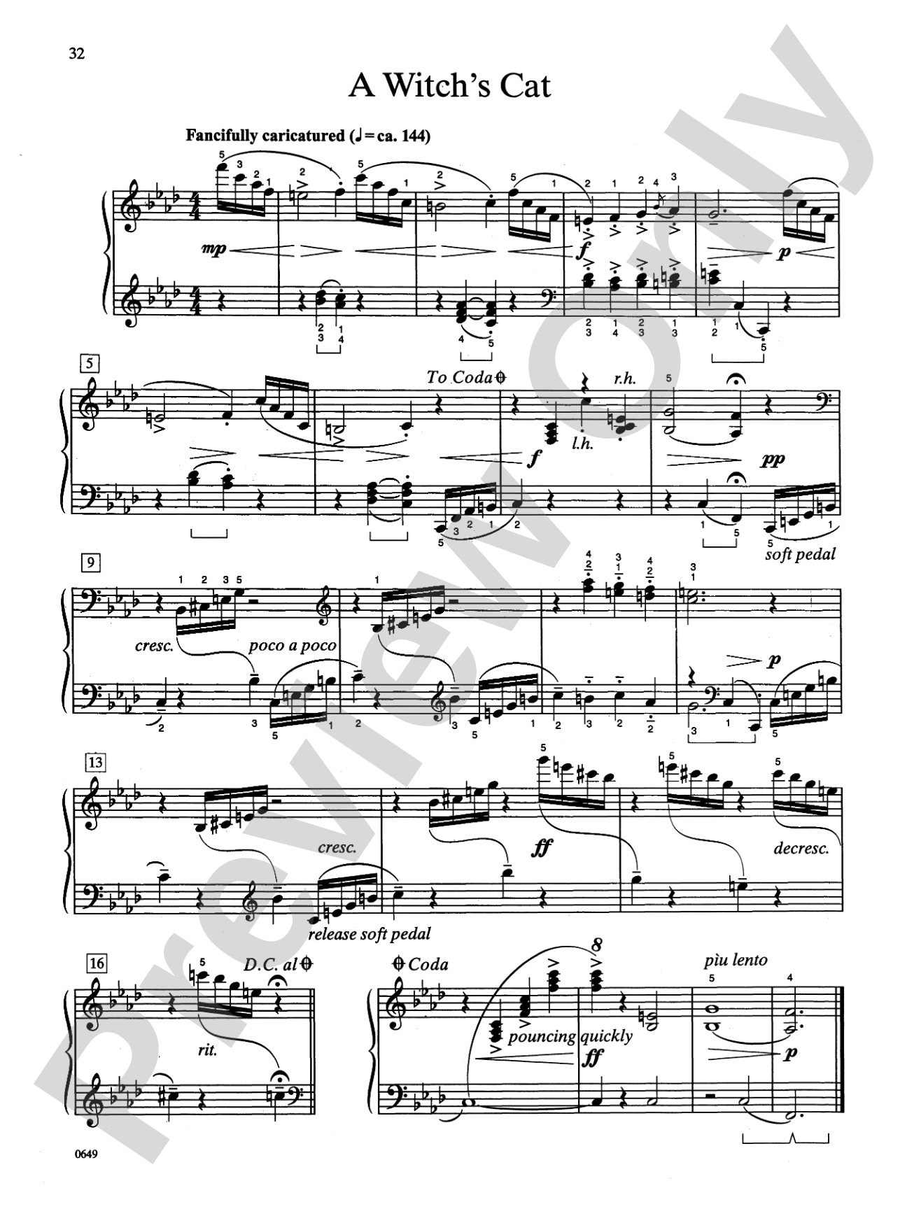 A Witch's Cat - Piano Solo: Piano Solo