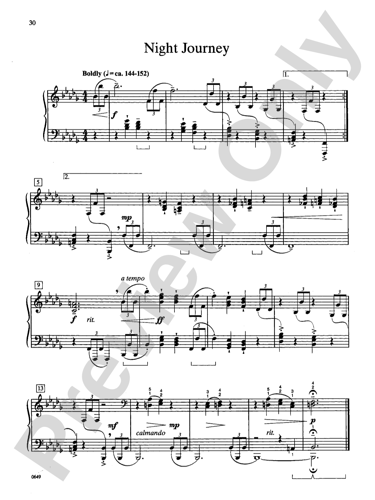 Night Journey - Piano Solo: Piano Solo