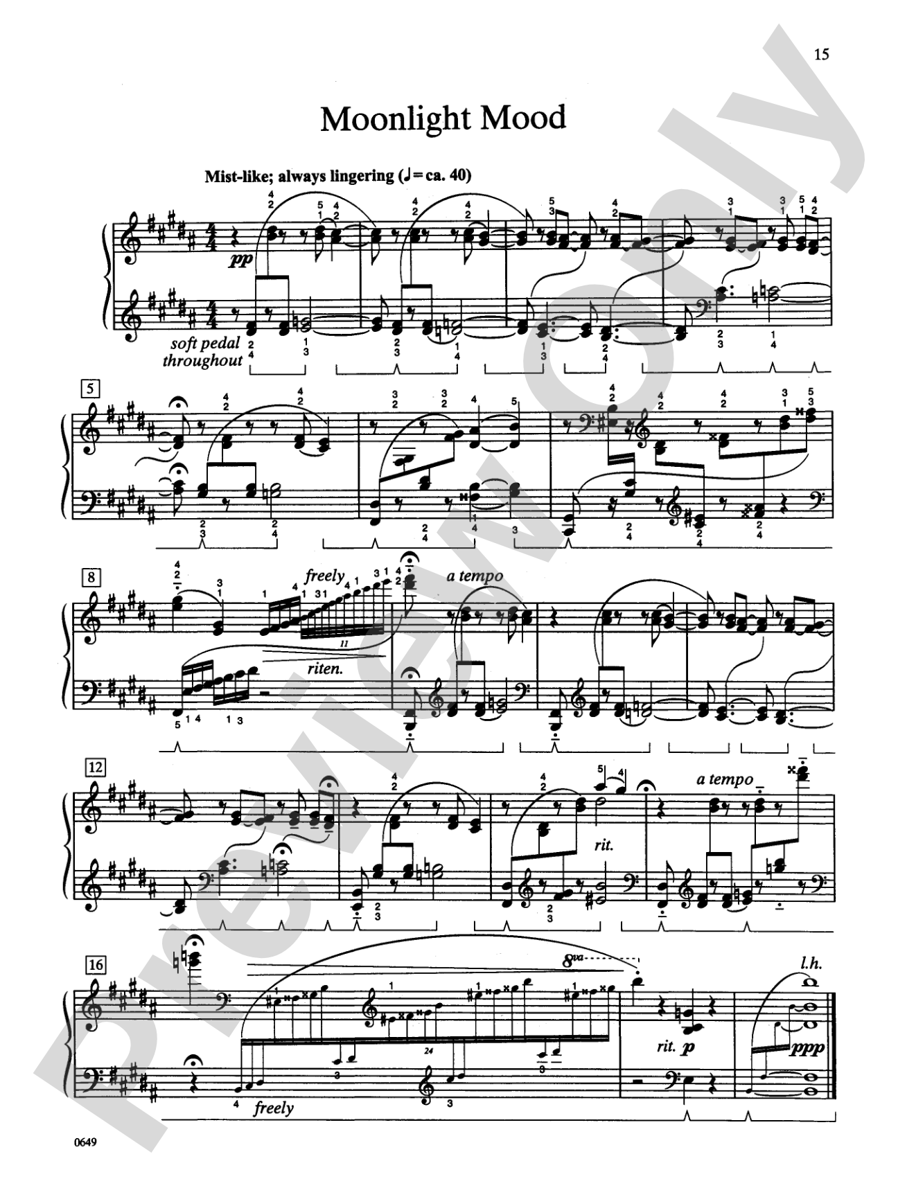 Moonlight Mood - Piano Solo: Piano Solo