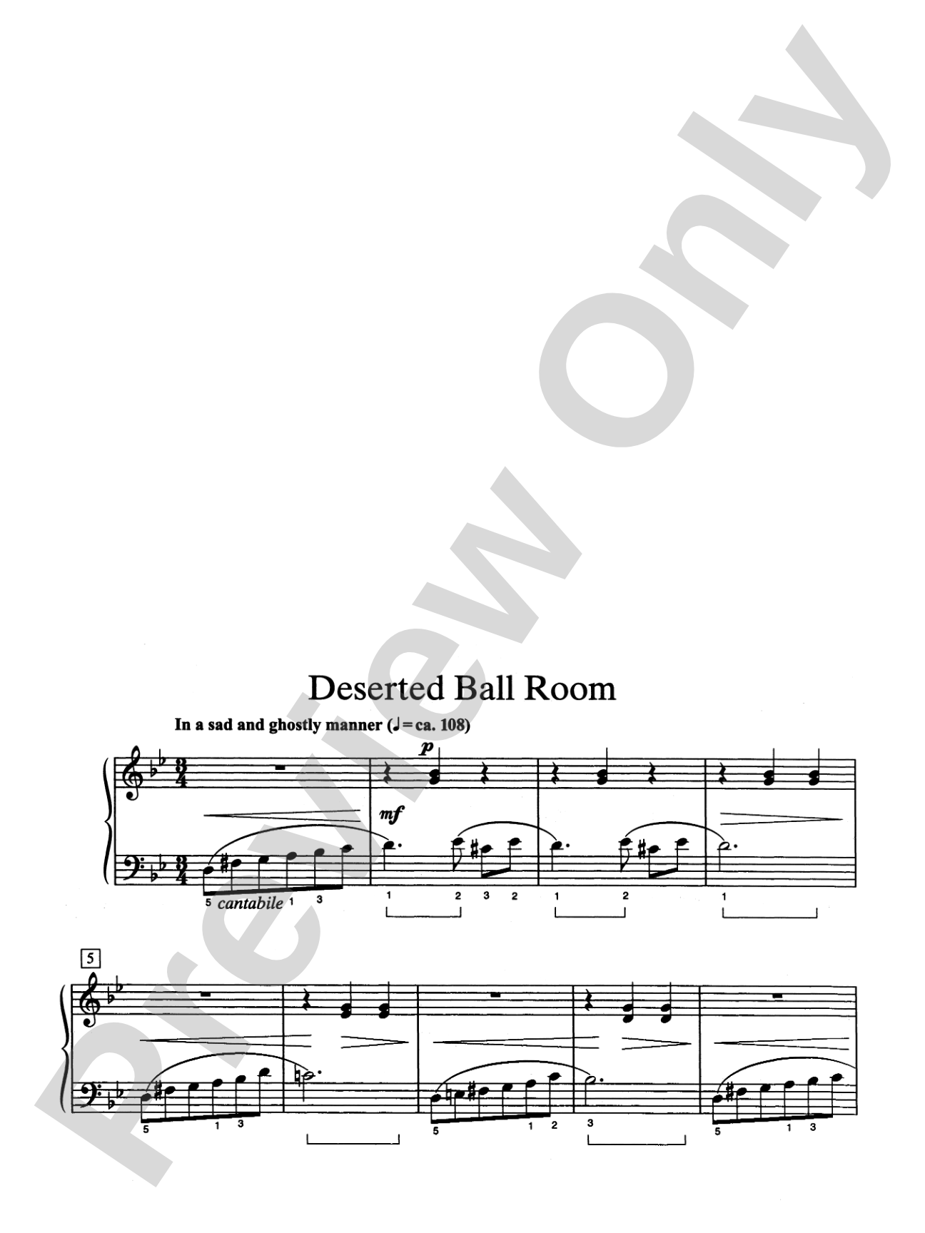 Deserted Ball Room - Piano Solo: Piano Solo