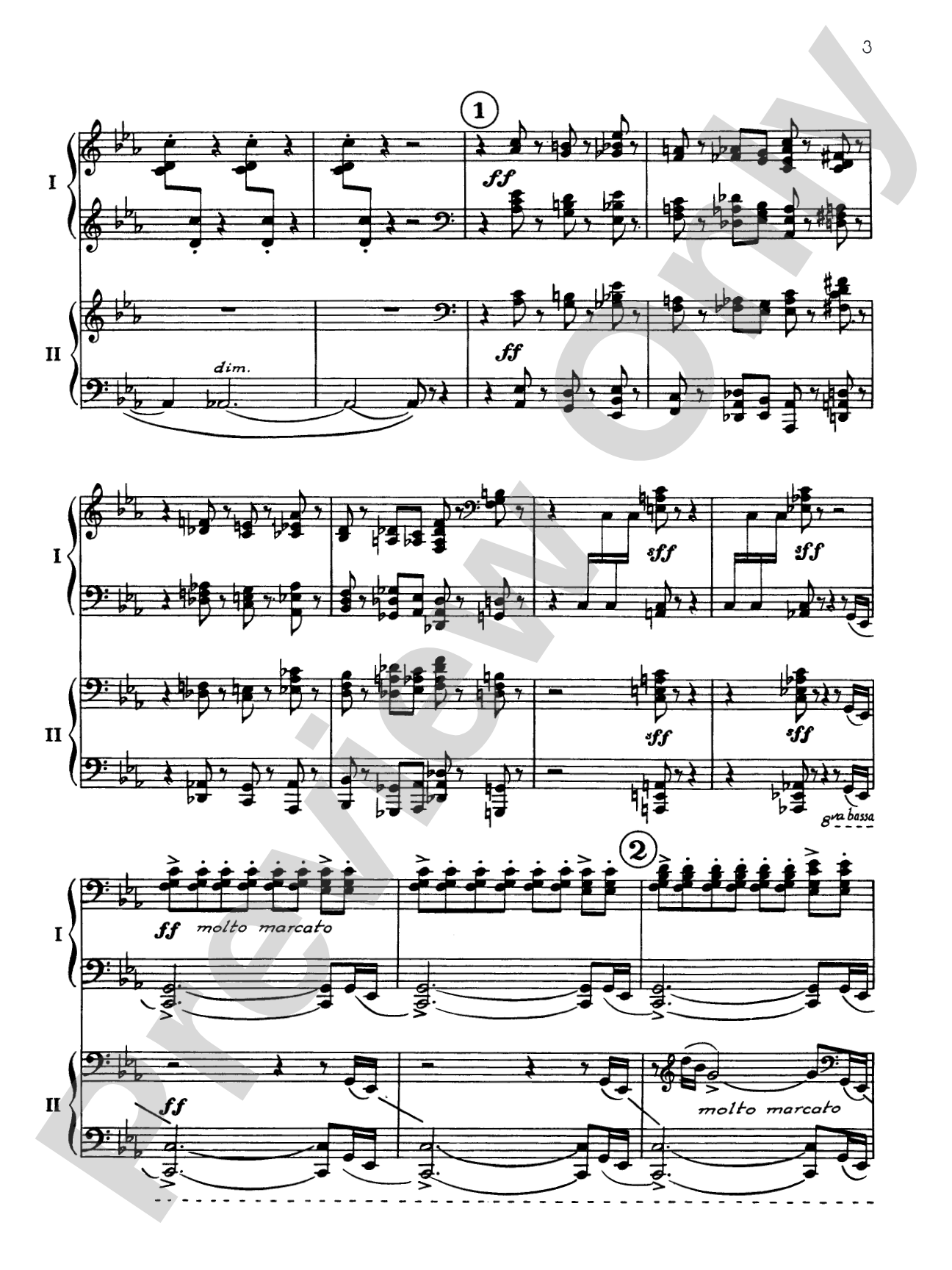 Symphonic Dances, Opus 45 - I. Non Allegro - Piano Duo (2 Pianos, 4 Hands): Piano Duo (2 Pianos, 4 Hands)