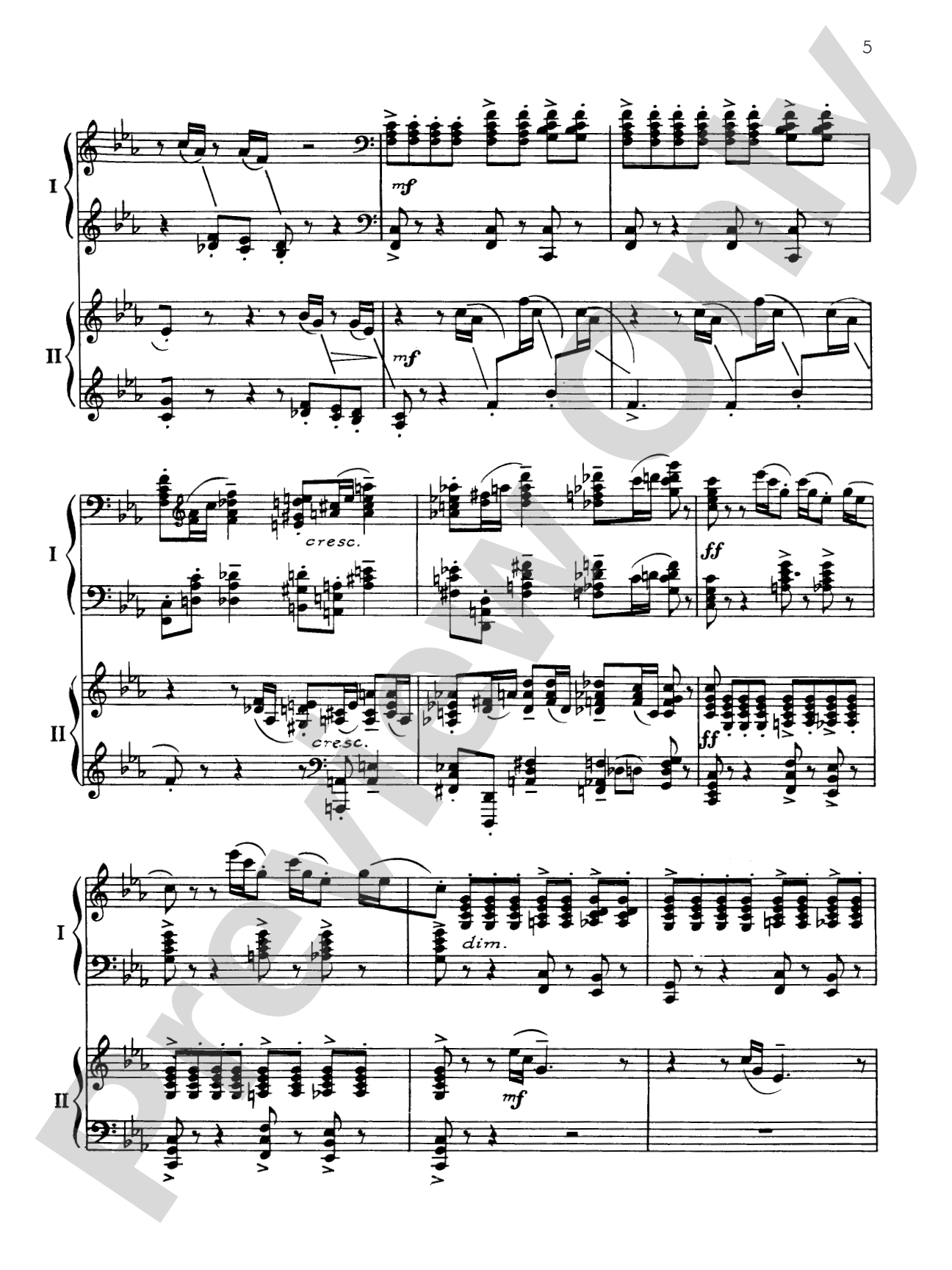 Symphonic Dances, Opus 45 - I. Non Allegro - Piano Duo (2 Pianos, 4 Hands): Piano Duo (2 Pianos, 4 Hands)