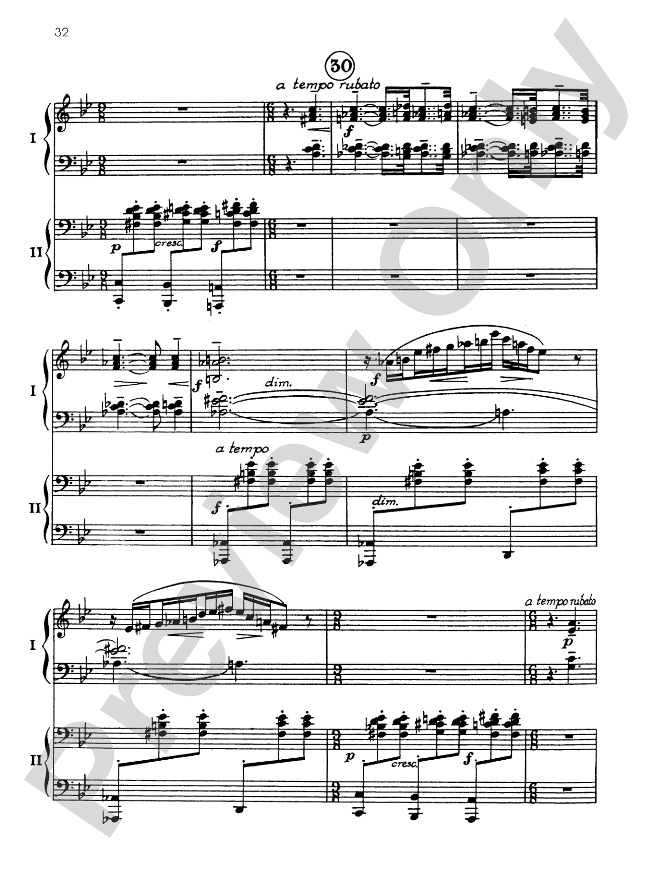 Symphonic Dances, Opus 45 - II. Andante con moto - Piano Duo (2 Pianos, 4 Hands): Piano Duo (2 Pianos, 4 Hands)
