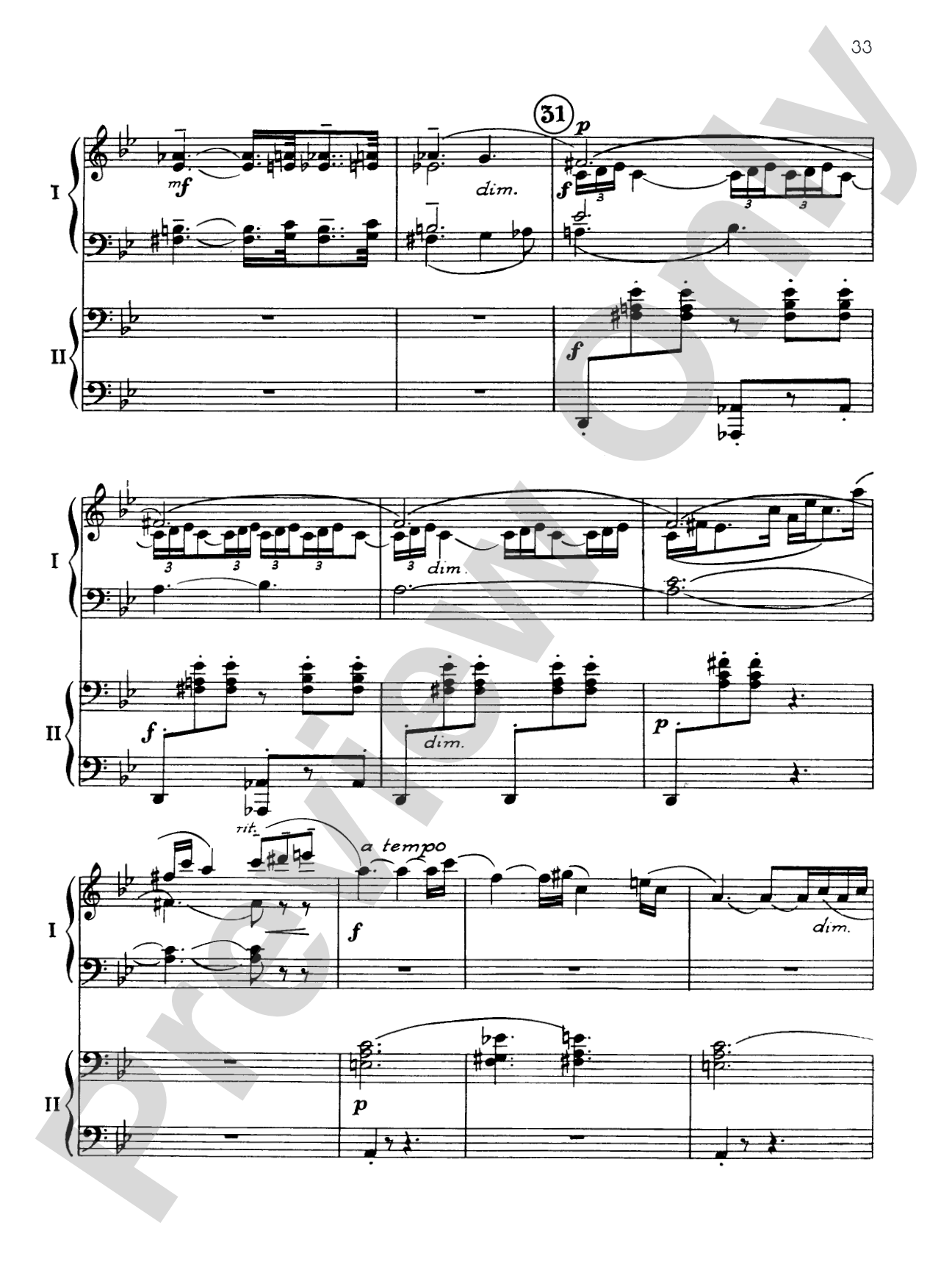 Symphonic Dances, Opus 45 - II. Andante con moto - Piano Duo (2 Pianos, 4 Hands): Piano Duo (2 Pianos, 4 Hands)