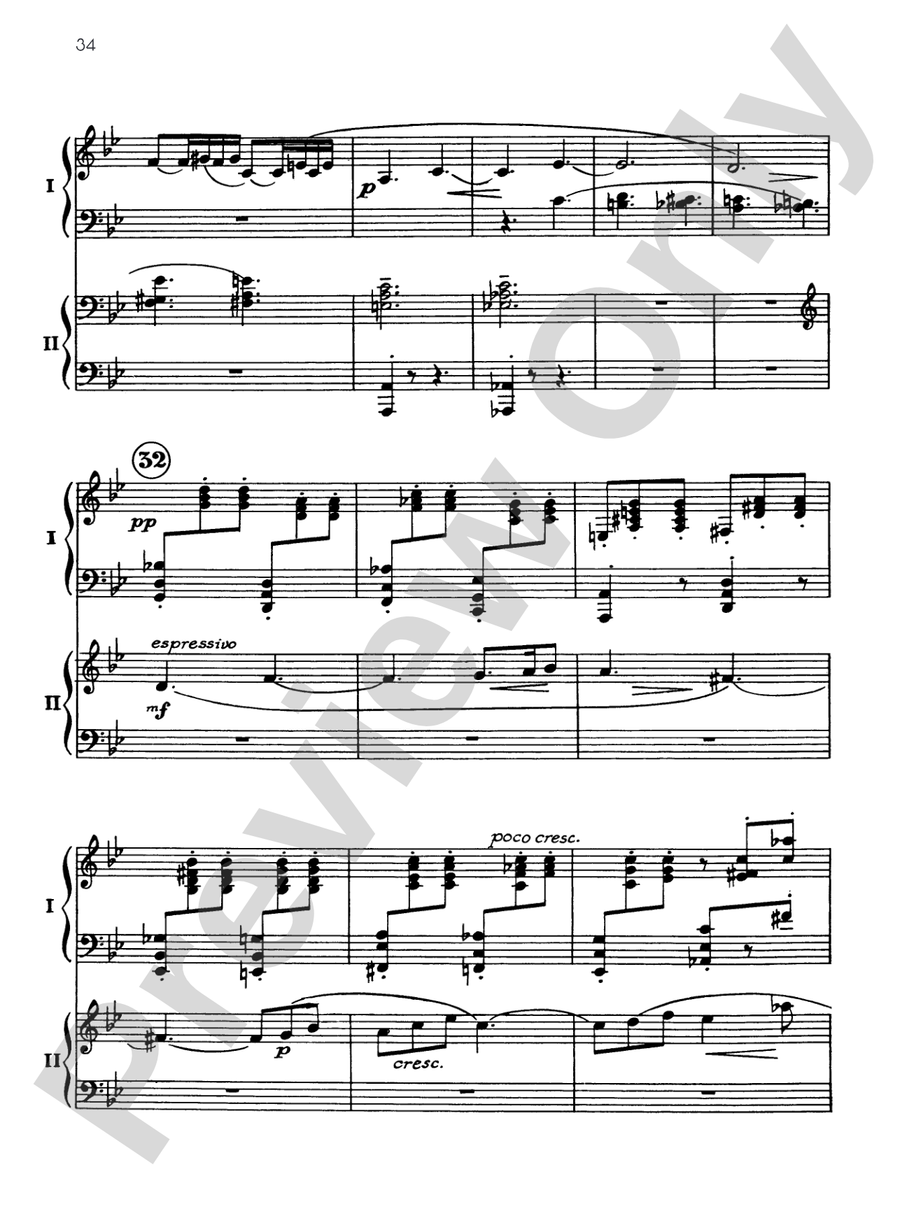 Symphonic Dances, Opus 45 - II. Andante con moto - Piano Duo (2 Pianos, 4 Hands): Piano Duo (2 Pianos, 4 Hands)