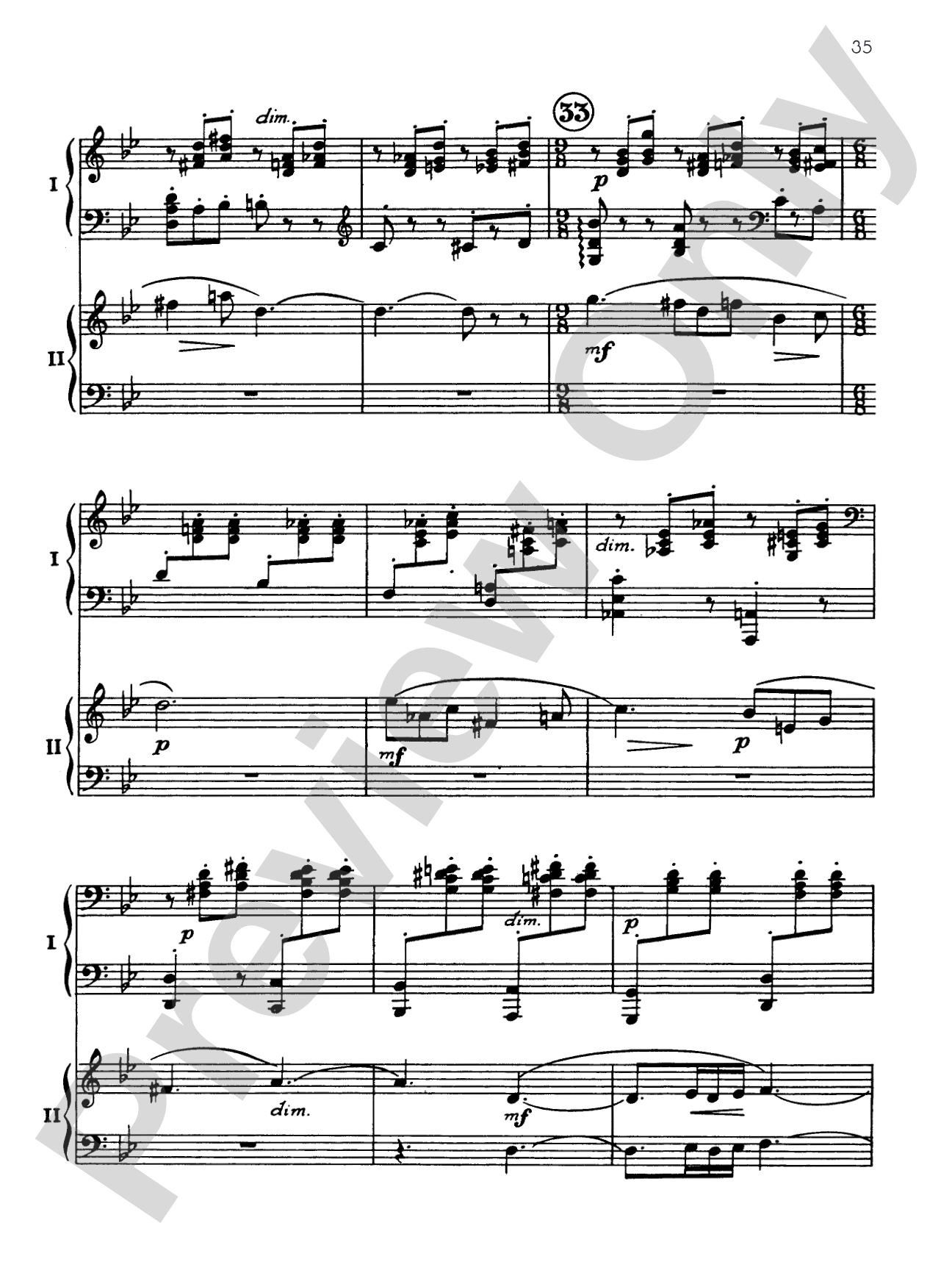 Symphonic Dances, Opus 45 - II. Andante con moto - Piano Duo (2 Pianos, 4 Hands): Piano Duo (2 Pianos, 4 Hands)