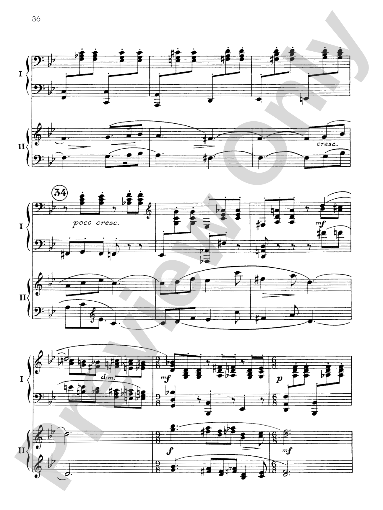 Symphonic Dances, Opus 45 - II. Andante con moto - Piano Duo (2 Pianos, 4 Hands): Piano Duo (2 Pianos, 4 Hands)