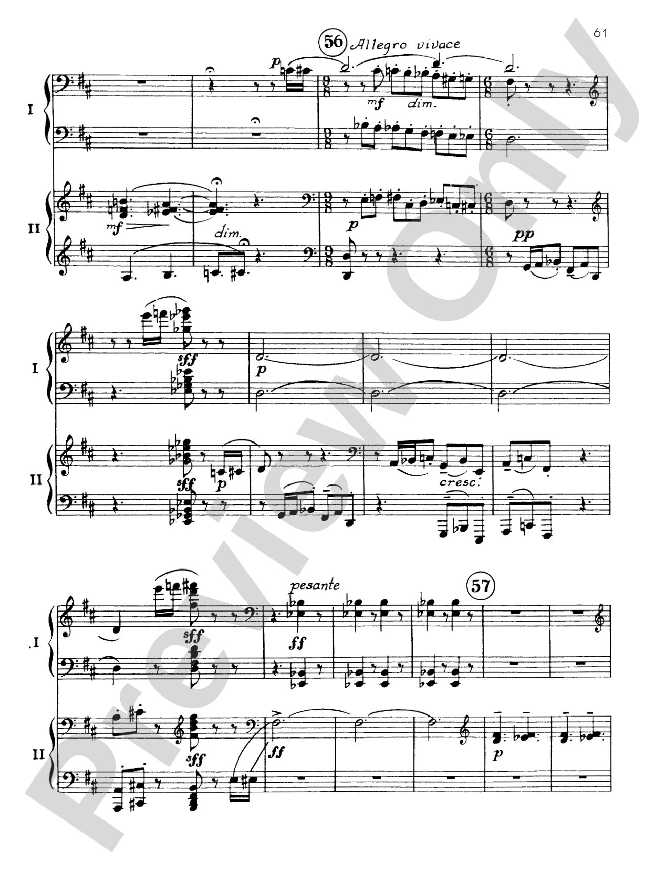 Symphonic Dances, Opus 45 - III. Lento assai / Allegro vivace - Piano Duo (2 Pianos, 4 Hands): Piano Duo (2 Pianos, 4 Hands)