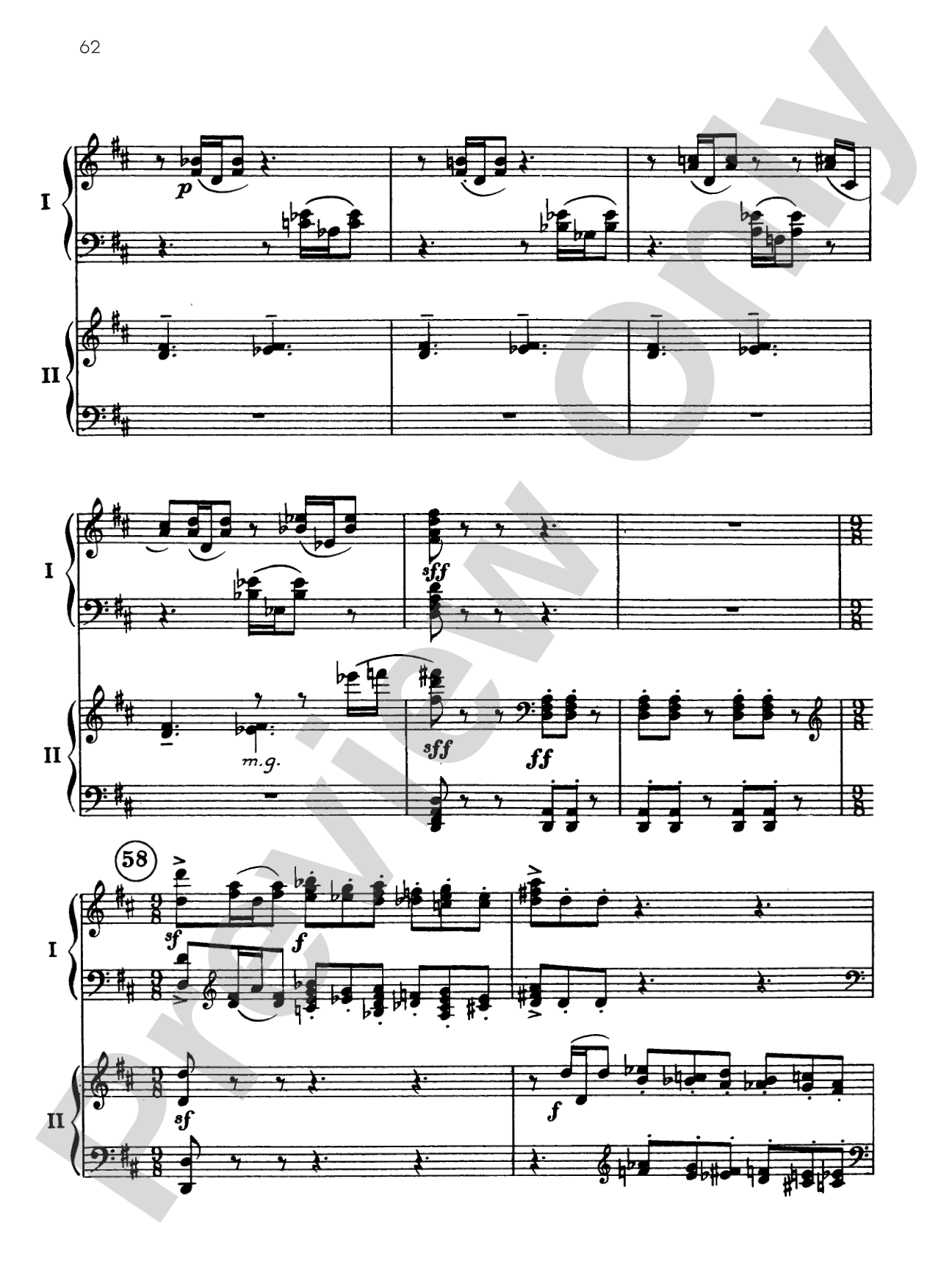 Symphonic Dances, Opus 45 - III. Lento assai / Allegro vivace - Piano Duo (2 Pianos, 4 Hands): Piano Duo (2 Pianos, 4 Hands)