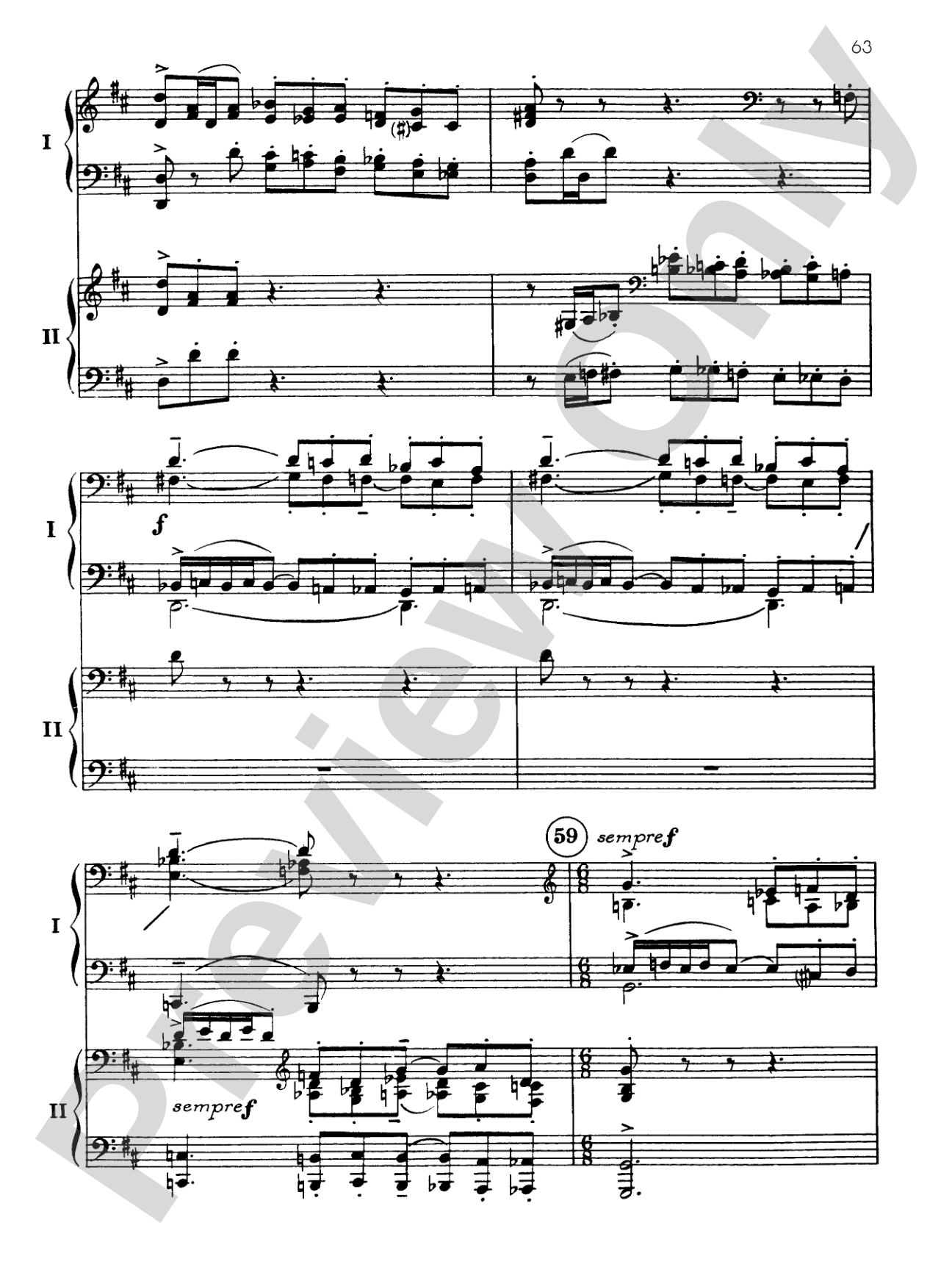 Symphonic Dances, Opus 45 - III. Lento assai / Allegro vivace - Piano Duo (2 Pianos, 4 Hands): Piano Duo (2 Pianos, 4 Hands)