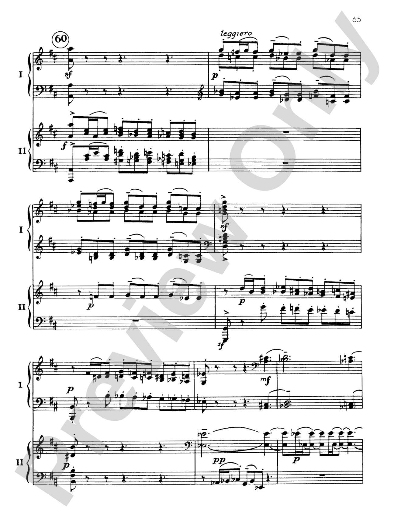 Symphonic Dances, Opus 45 - III. Lento assai / Allegro vivace - Piano Duo (2 Pianos, 4 Hands): Piano Duo (2 Pianos, 4 Hands)