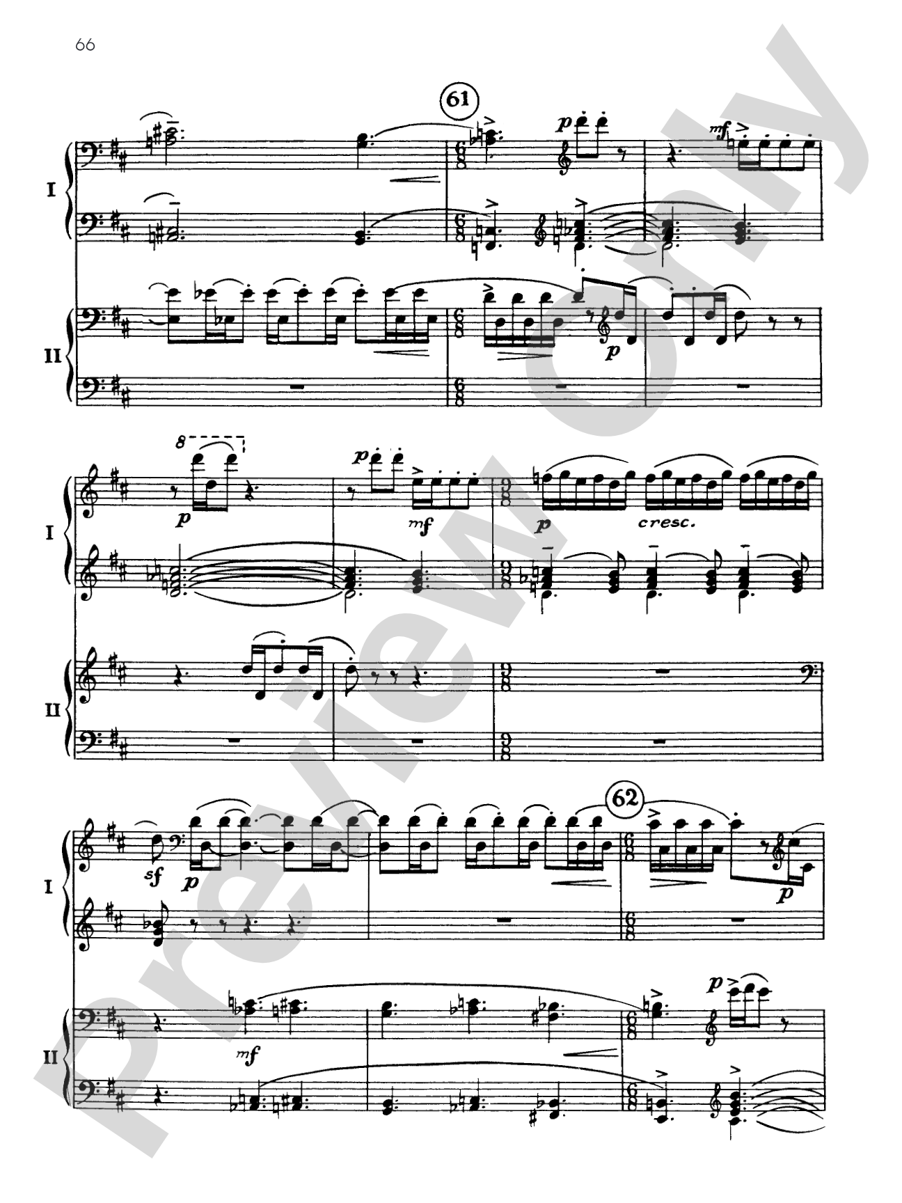 Symphonic Dances, Opus 45 - III. Lento assai / Allegro vivace - Piano Duo (2 Pianos, 4 Hands): Piano Duo (2 Pianos, 4 Hands)