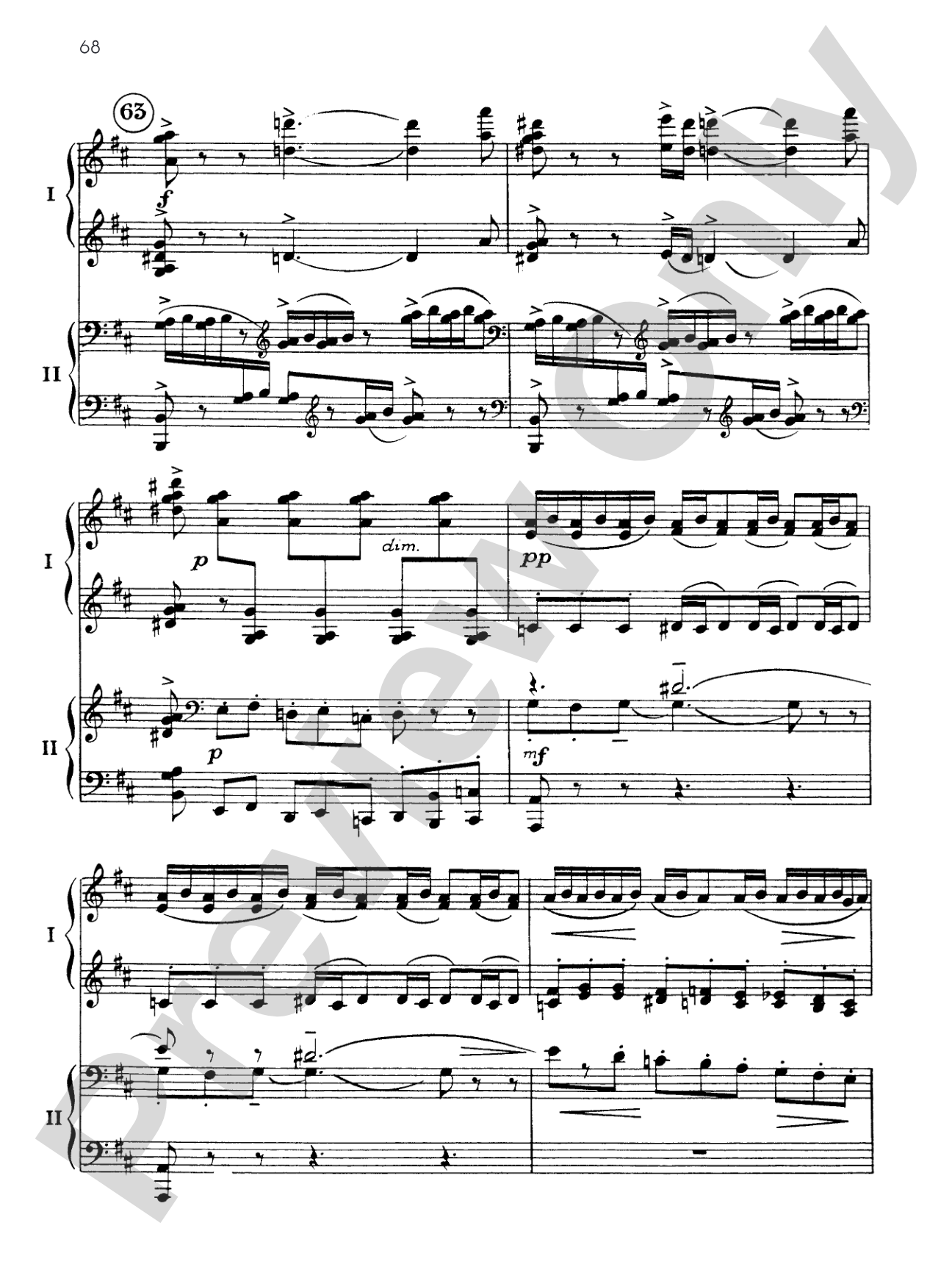 Symphonic Dances, Opus 45 - III. Lento assai / Allegro vivace - Piano Duo (2 Pianos, 4 Hands): Piano Duo (2 Pianos, 4 Hands)