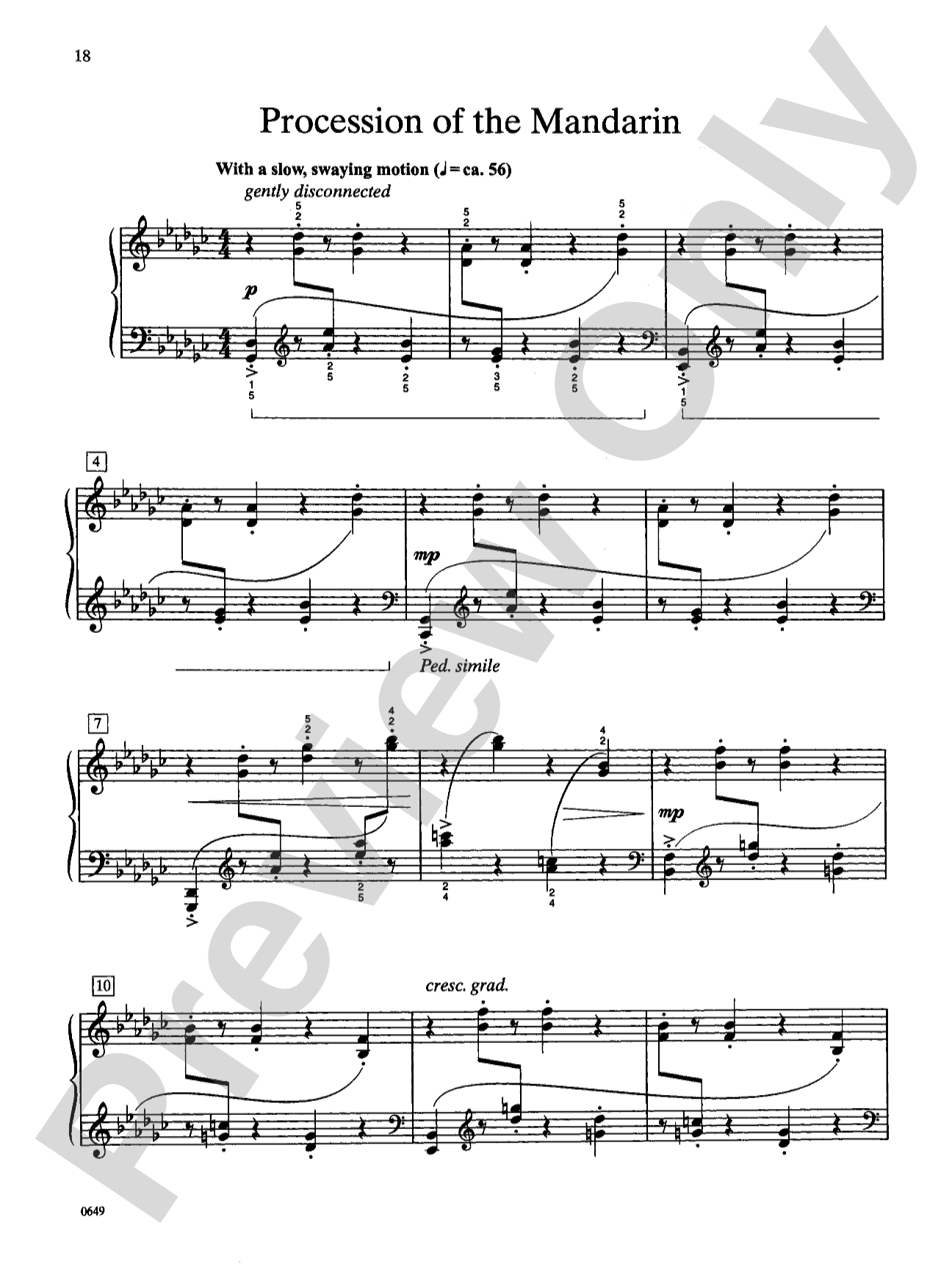 Procession of the Mandarin - Piano Solo: Piano Solo