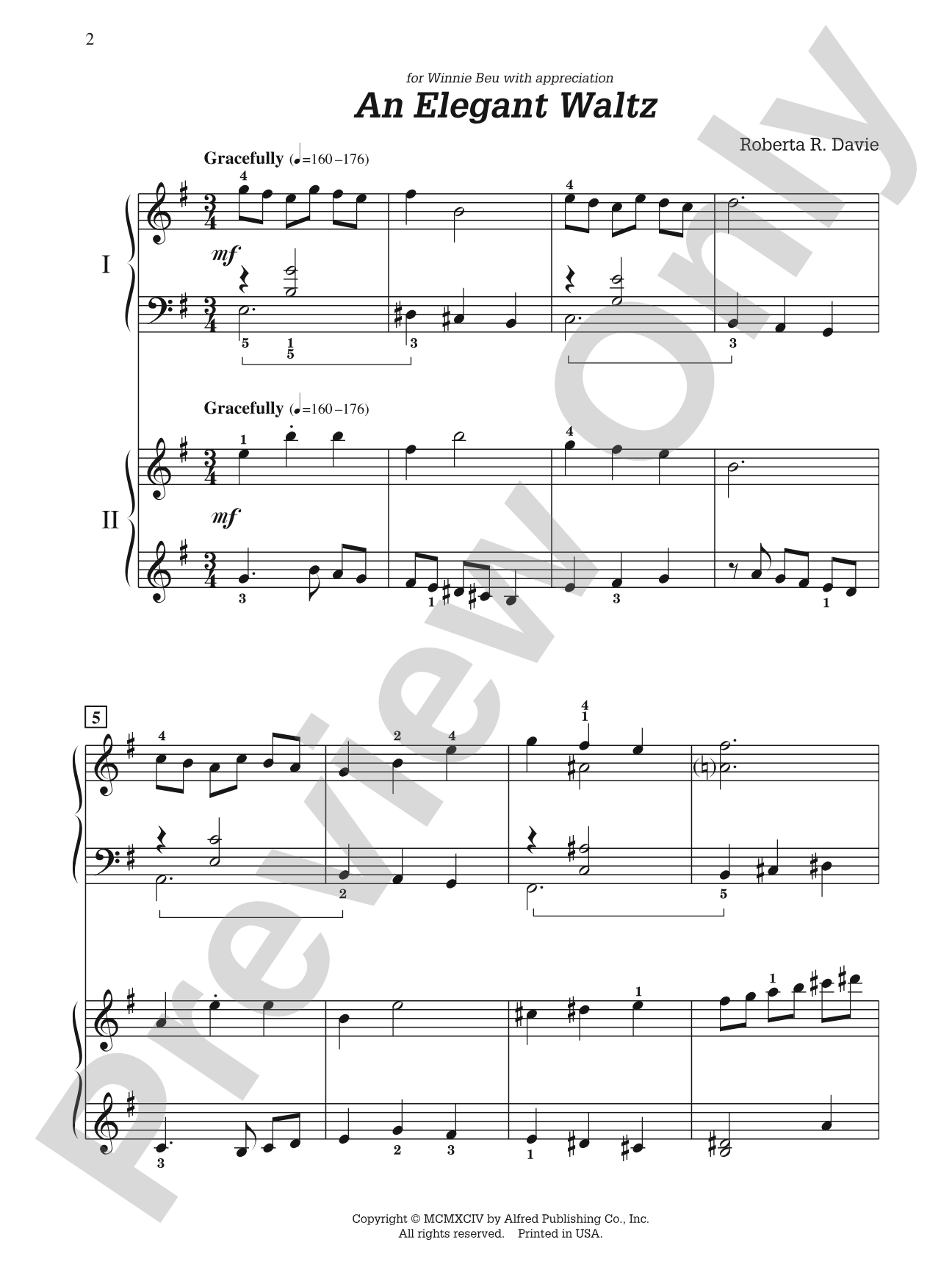 An Elegant Waltz - Piano Duo (2 Pianos, 4 Hands): Piano Duo (2 Pianos, 4 Hands)