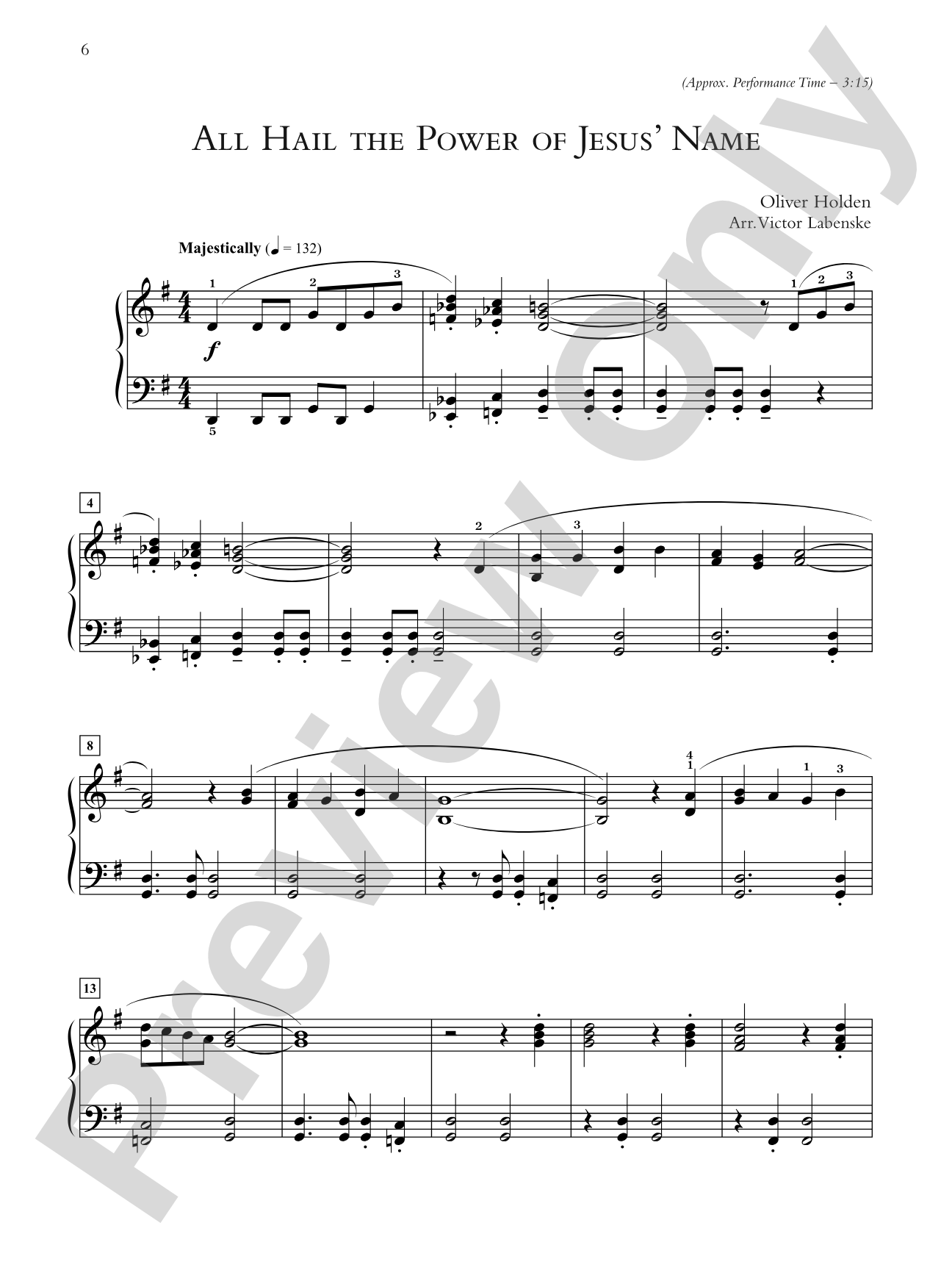 All Hail the Power of Jesus' Name - Piano Solo: Piano Solo