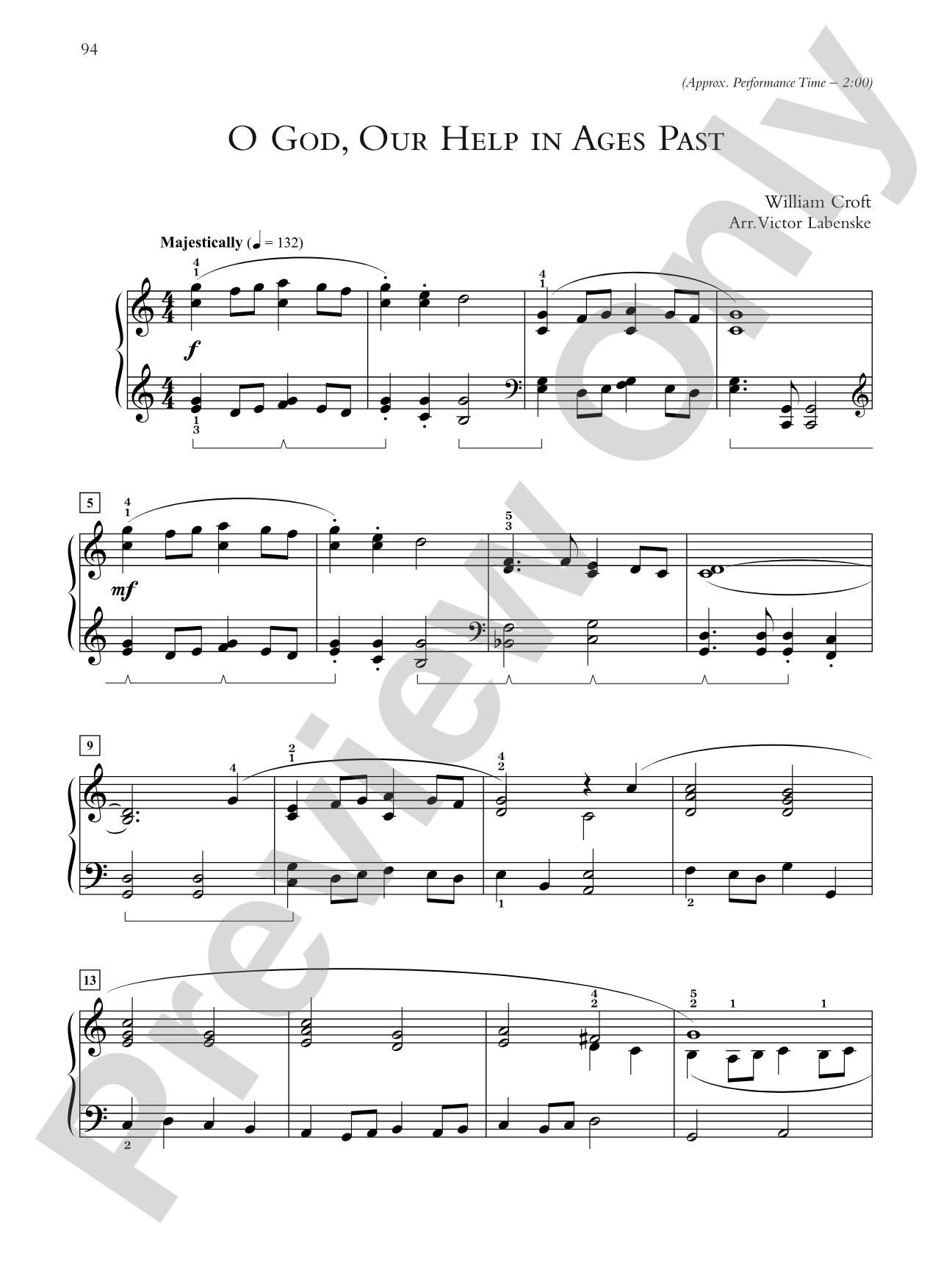 O God, Our Help in Ages Past - Piano Solo: Piano Solo