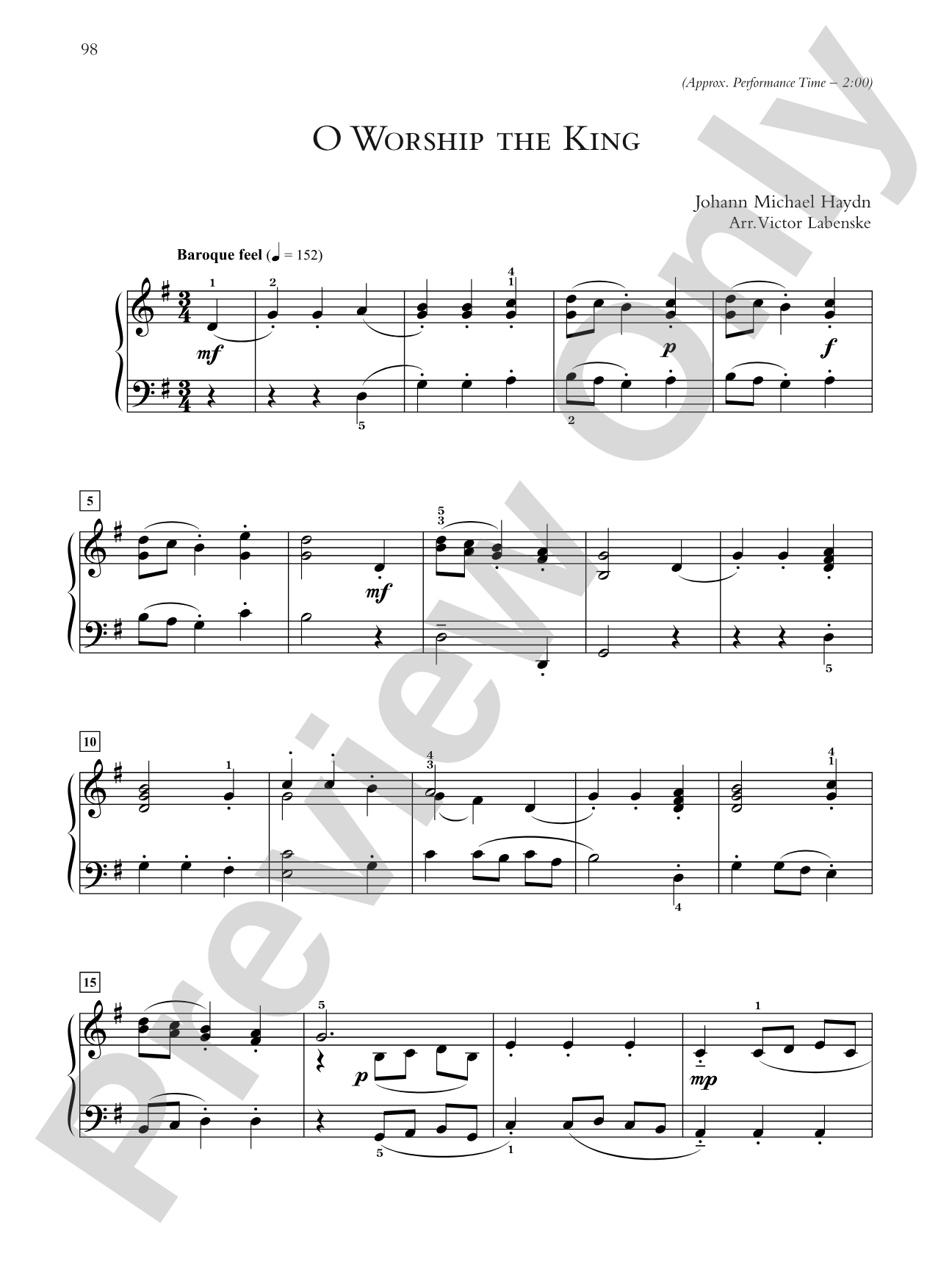 O Worship the King - Piano Solo: Piano Solo