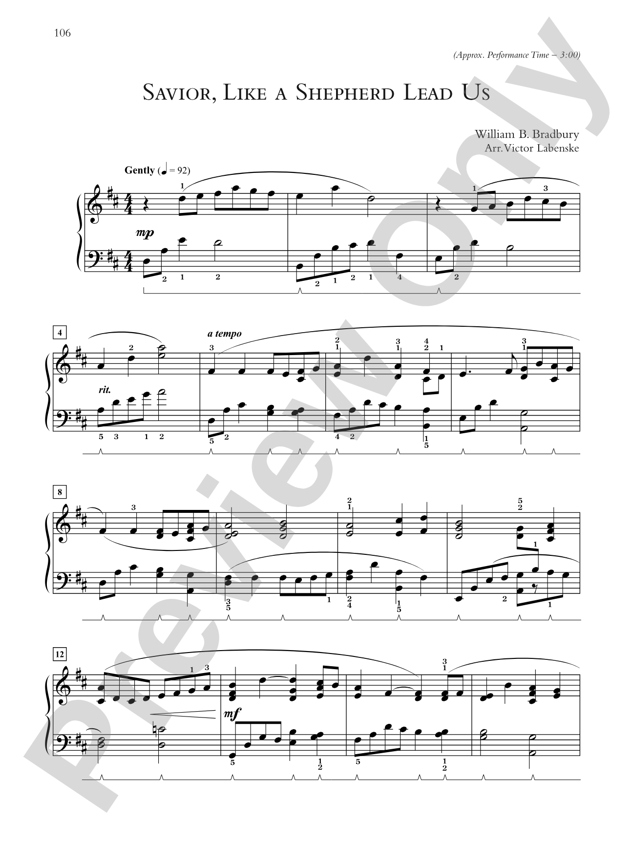 Savior, Like a Shepherd Lead Us - Piano Solo: Piano Solo