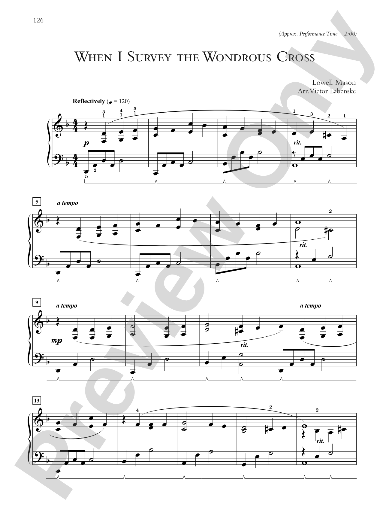 When I Survey the Wondrous Cross - Piano Solo: Piano Solo