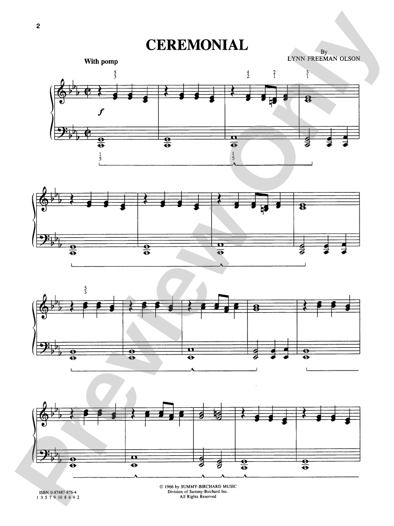 Ceremonial - Piano Solo: Piano Solo