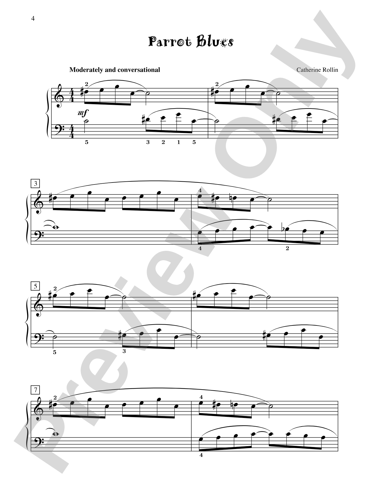 Parrot Blues - Piano Solo: Piano Solo