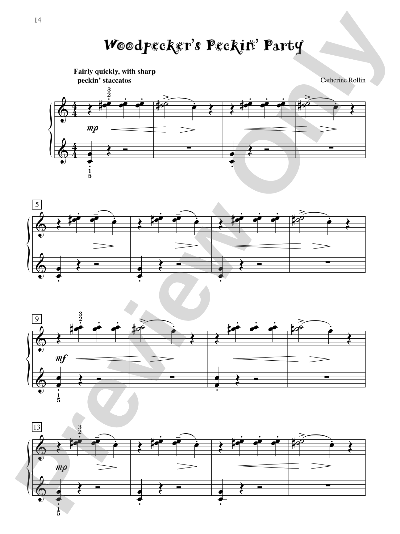 Woodpecker's Peckin' Party - Piano Solo: Piano Solo