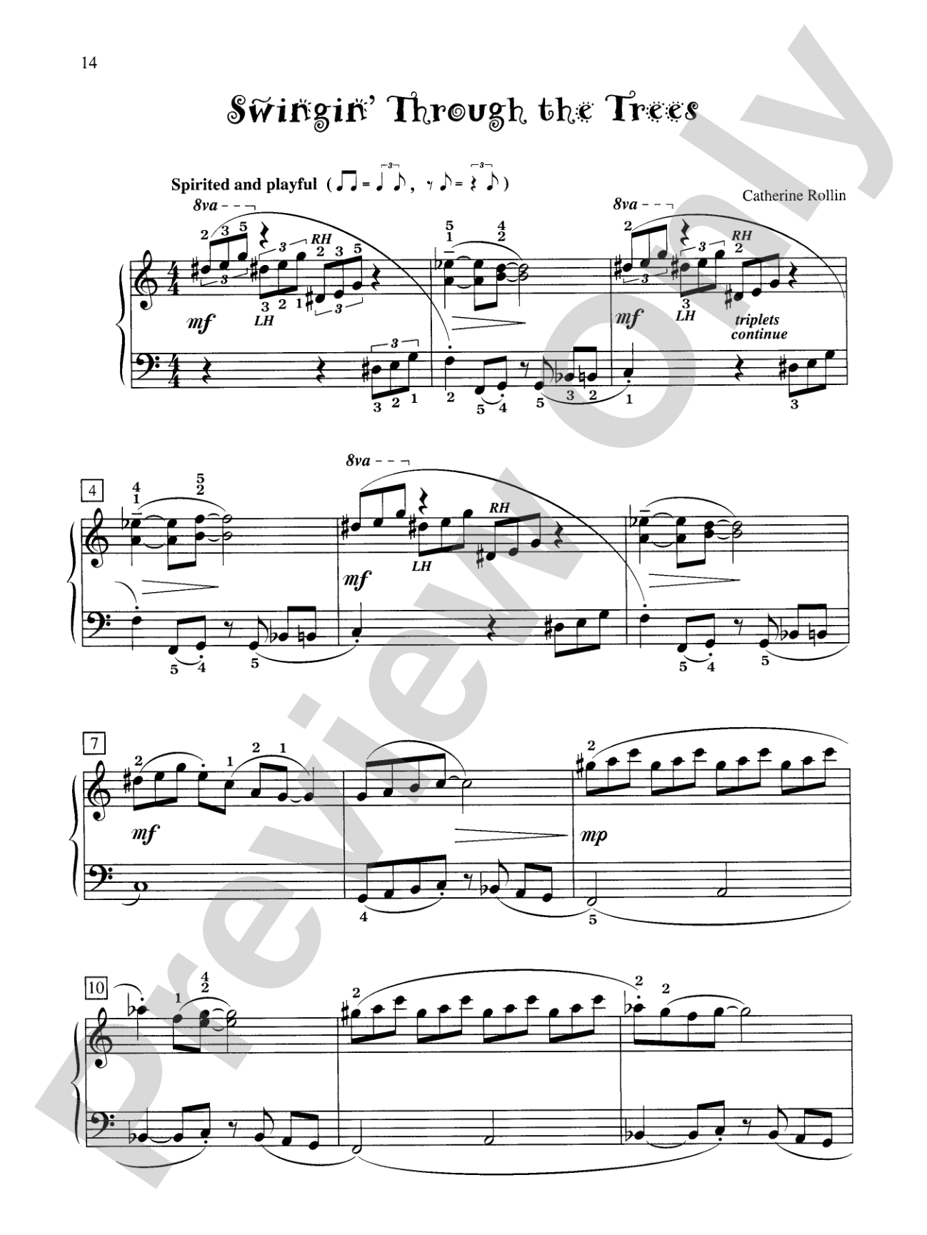 Swingin' Through the Trees - Piano Solo: Piano Solo
