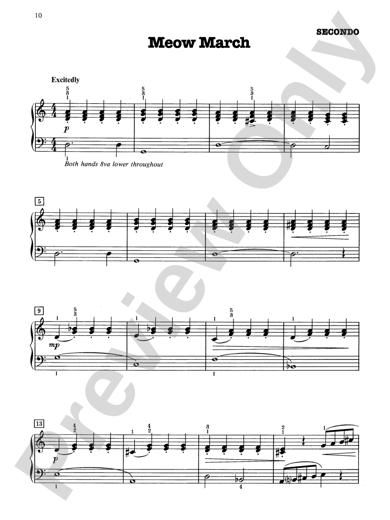 Meow March - Piano Duet (1 Piano, 4 Hands): Piano Duet (1 Piano, 4 Hands)