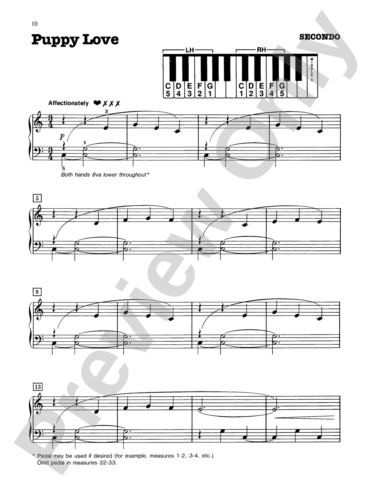 Puppy Love - Piano Duet (1 Piano, 4 Hands): Piano Duet (1 Piano, 4 Hands)