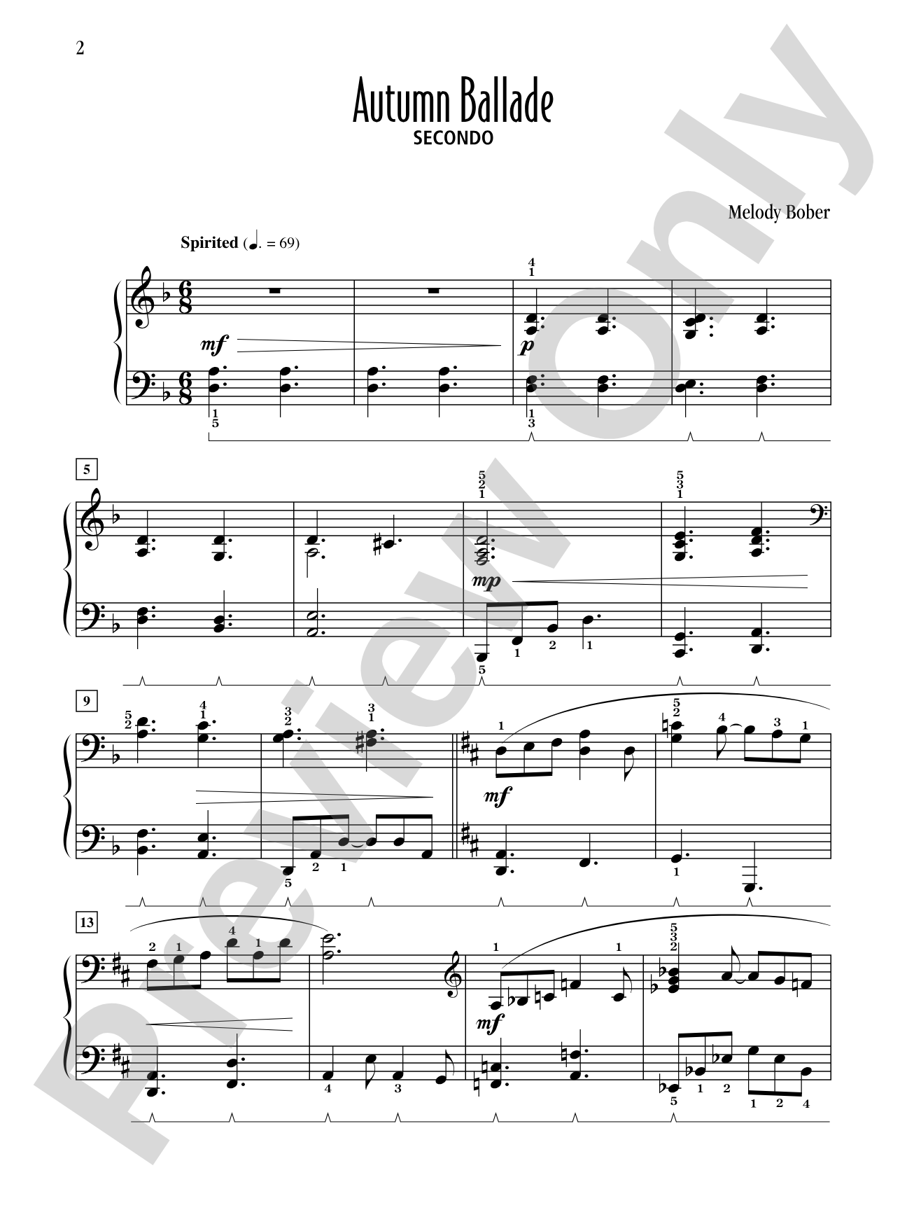 Autumn Ballade - Piano Duet (1 Piano, 4 Hands): Piano Duet (1 Piano, 4 Hands)