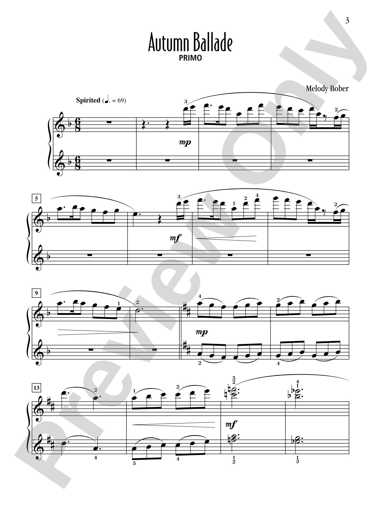 Autumn Ballade - Piano Duet (1 Piano, 4 Hands): Piano Duet (1 Piano, 4 Hands)