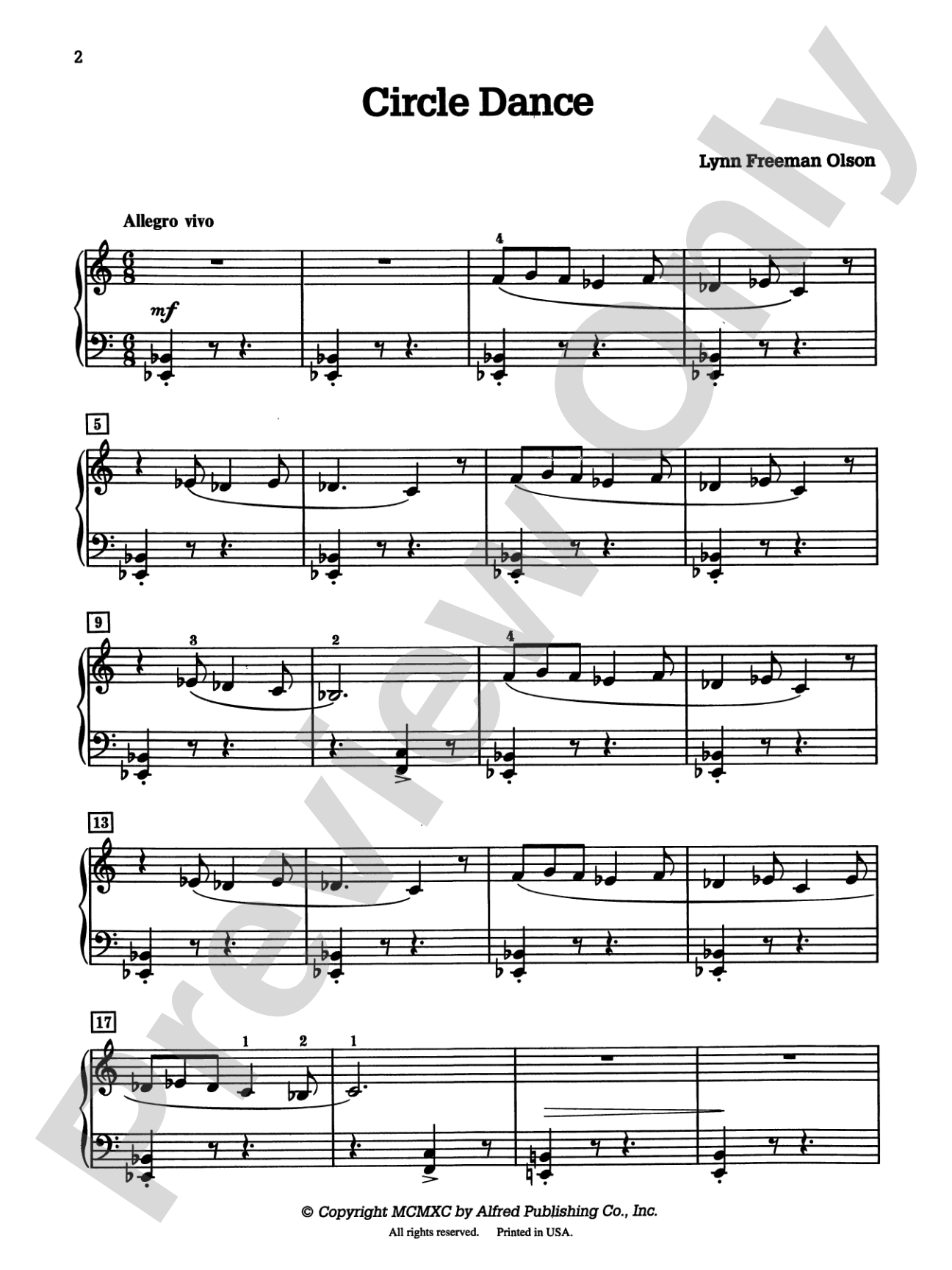 Circle Dance - Piano Solo: Piano Solo