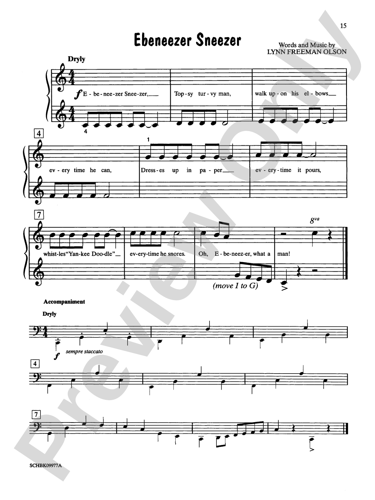 Ebeneezer Sneezer - Piano Solo with Lyrics (with Optional Duet Accompaniments): Piano Solo with Lyrics