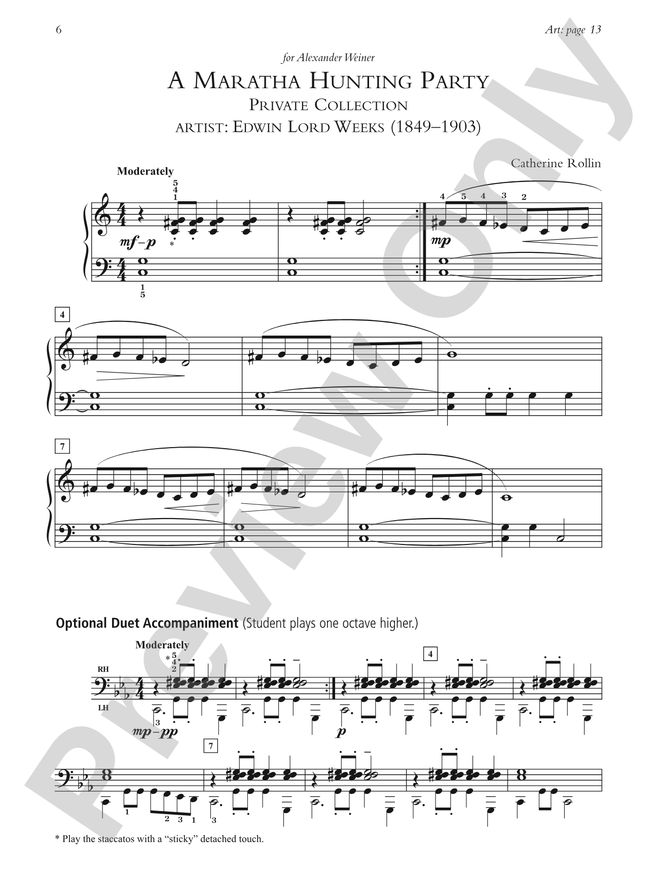 A Maratha Hunting Party - Piano Solo (with Optional Duet Accompaniments): Piano Solo