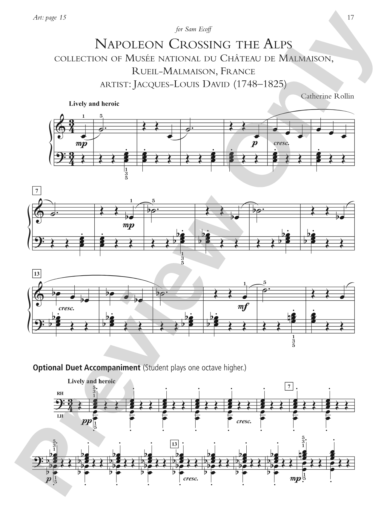 Napoleon Crossing the Alps - Piano Solo (with Optional Duet Accompaniments): Piano Solo