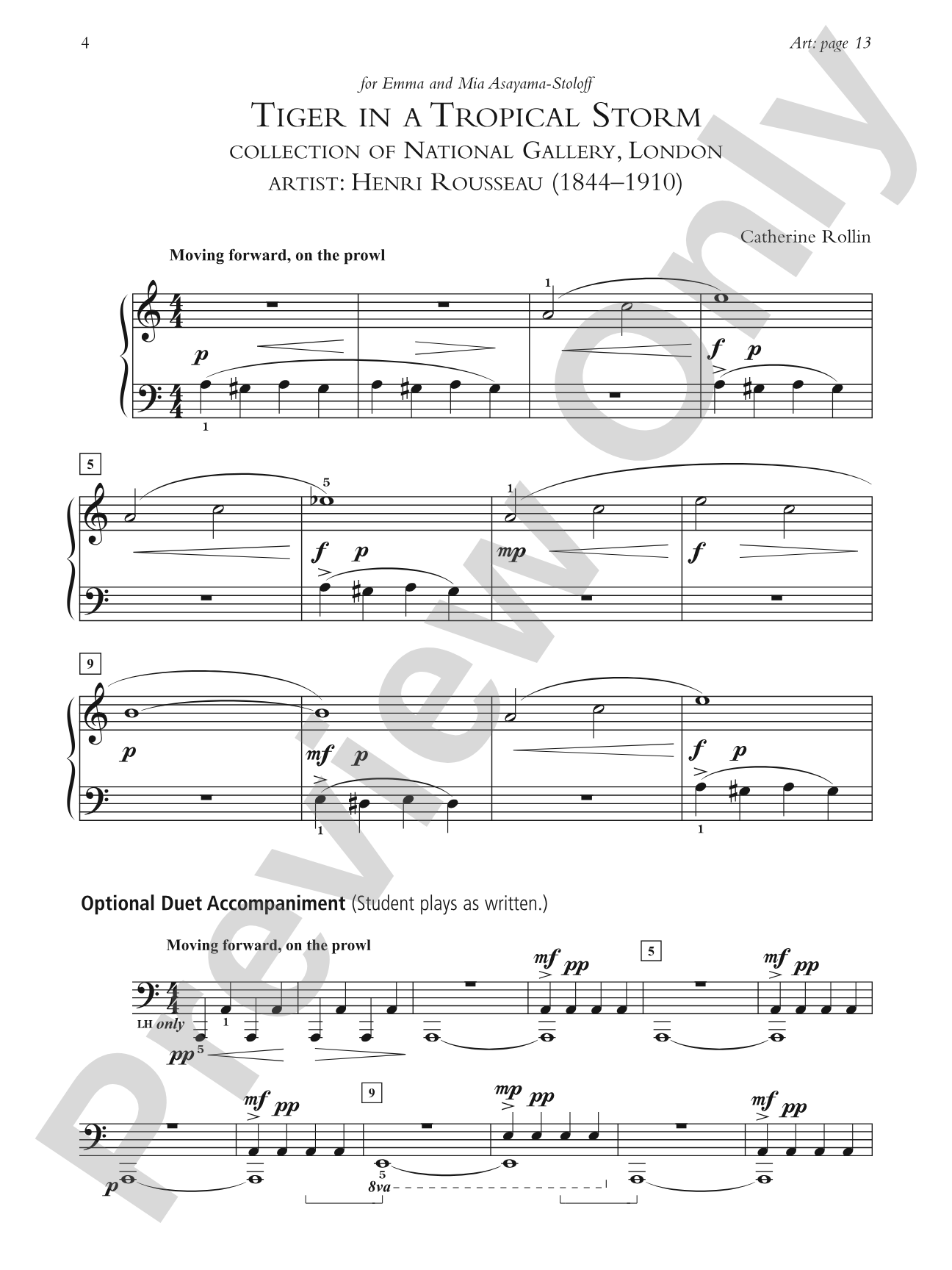 Tiger in a Tropical Storm - Piano Solo (with Optional Duet Accompaniments): Piano Solo