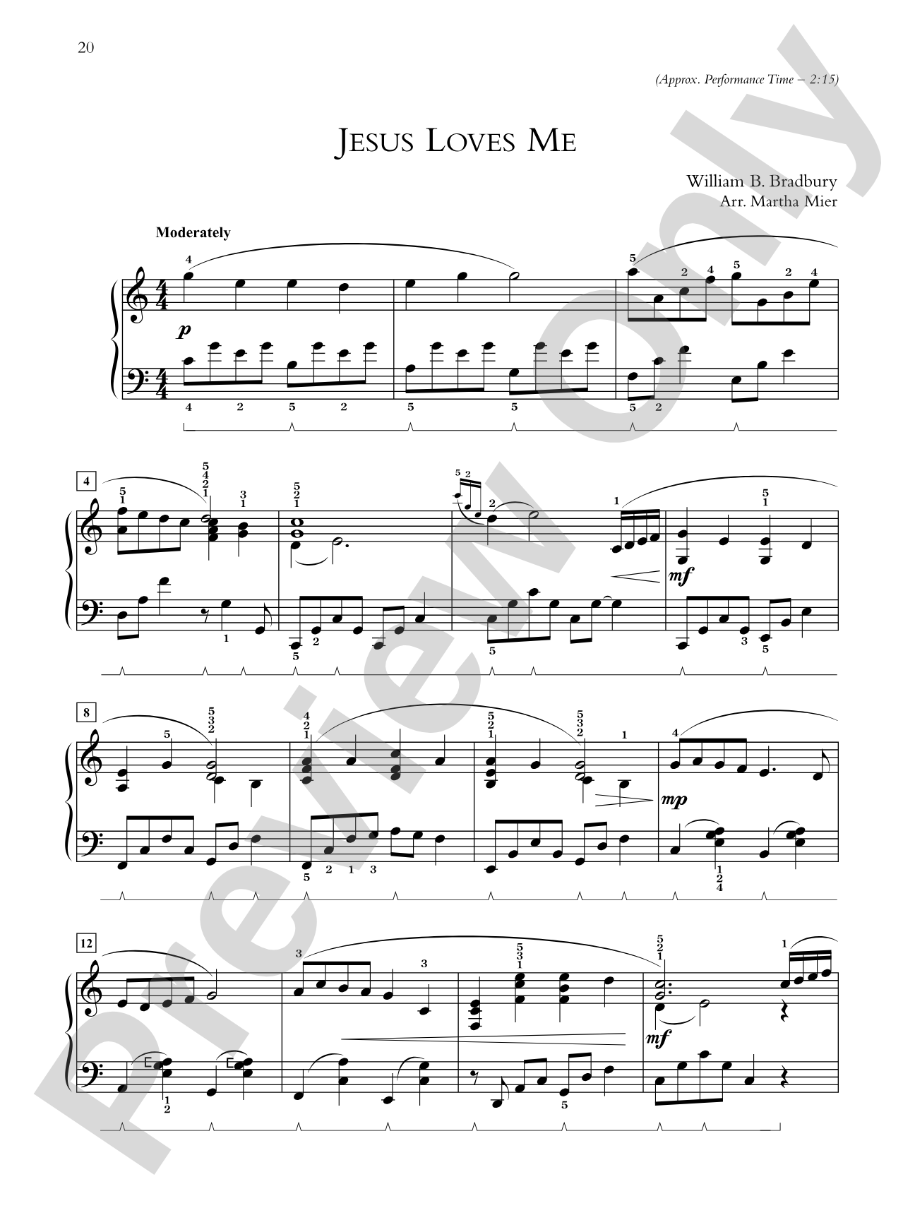 Jesus Loves Me - Piano Solo: Piano Solo