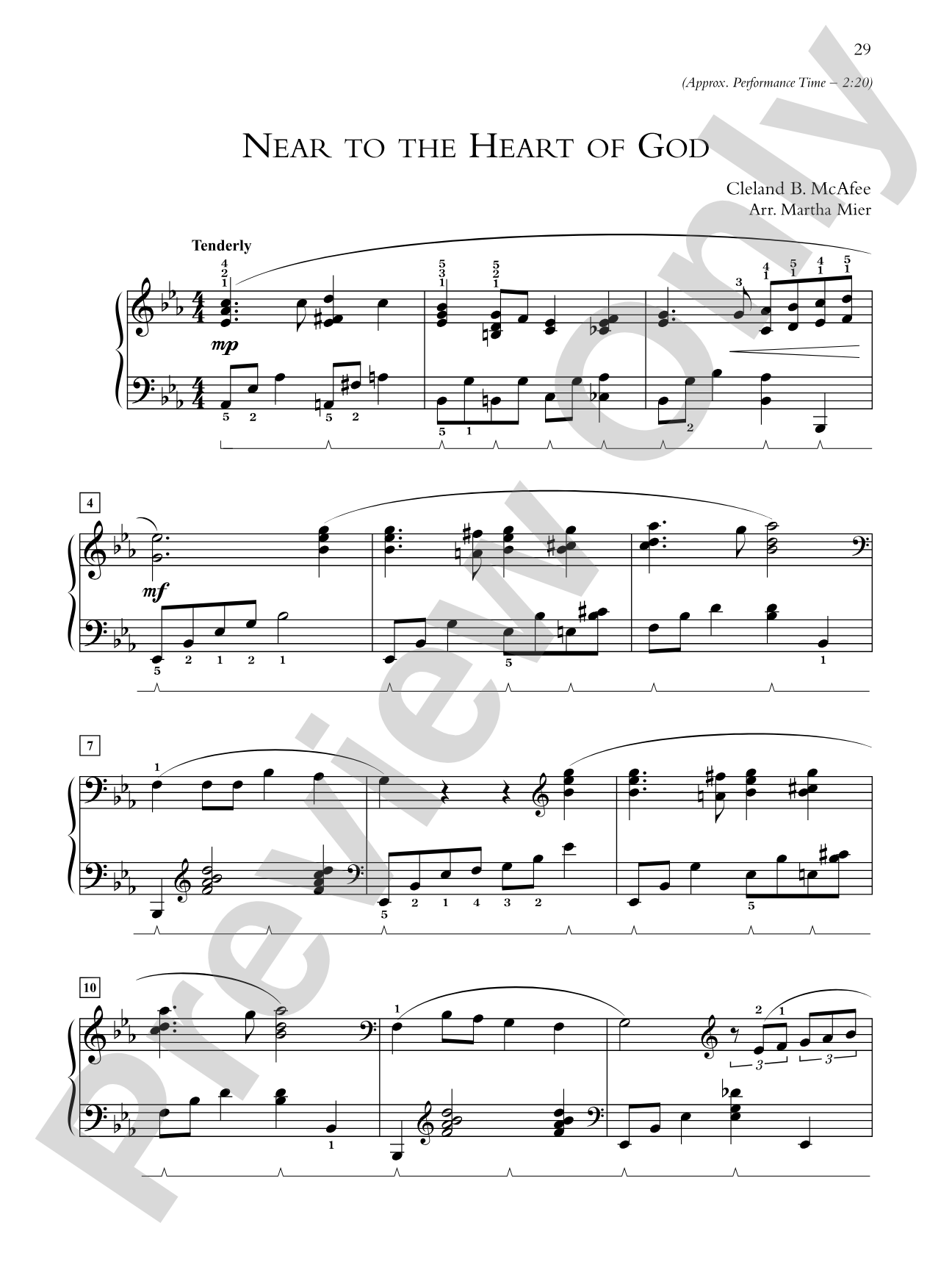 Near to the Heart of God - Piano Solo: Piano Solo