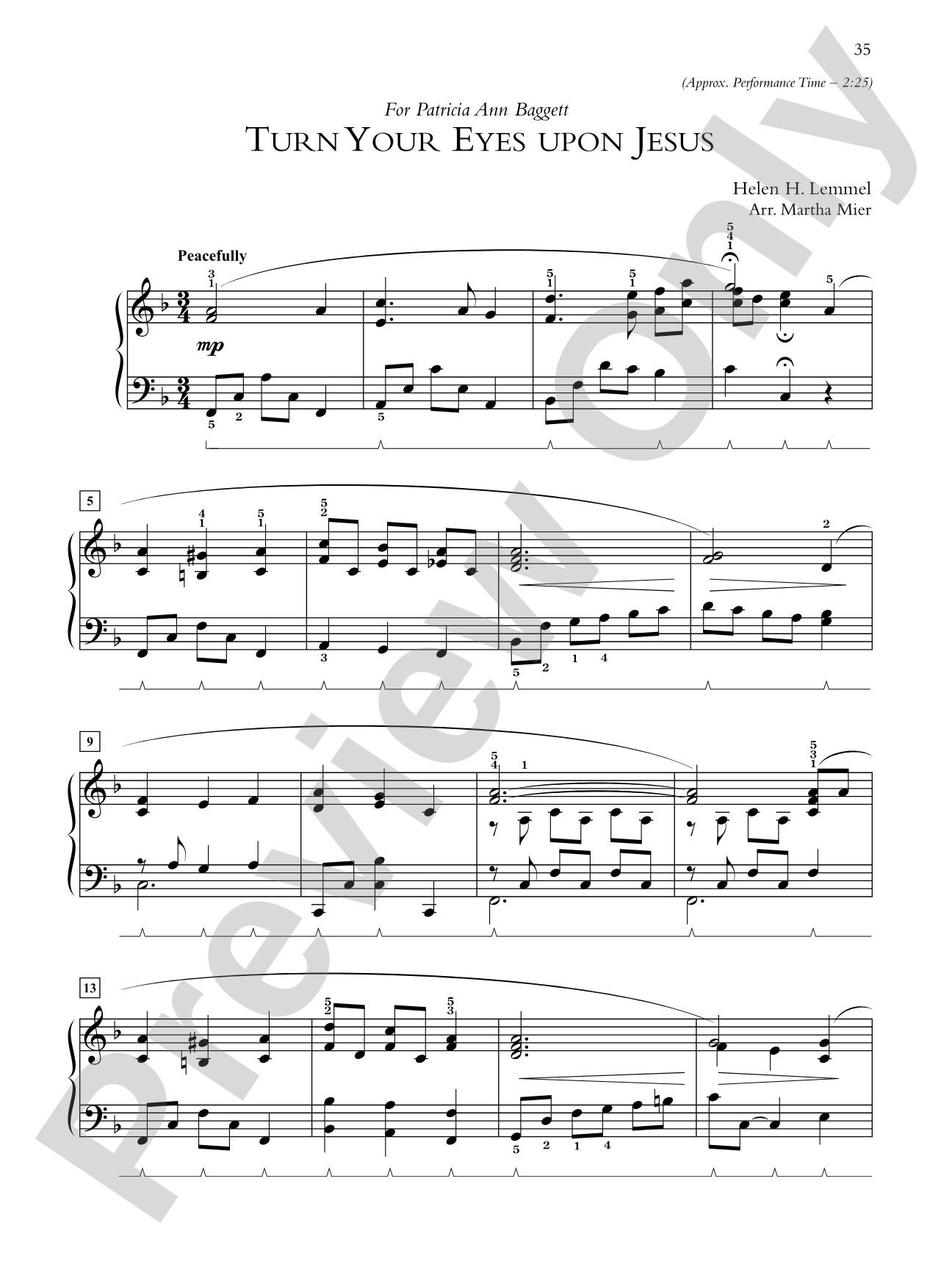 Turn Your Eyes upon Jesus - Piano Solo: Piano Solo