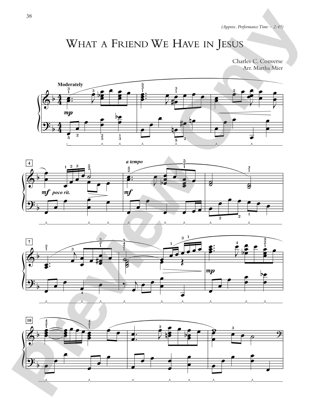 What a Friend We Have in Jesus - Piano Solo: Piano Solo