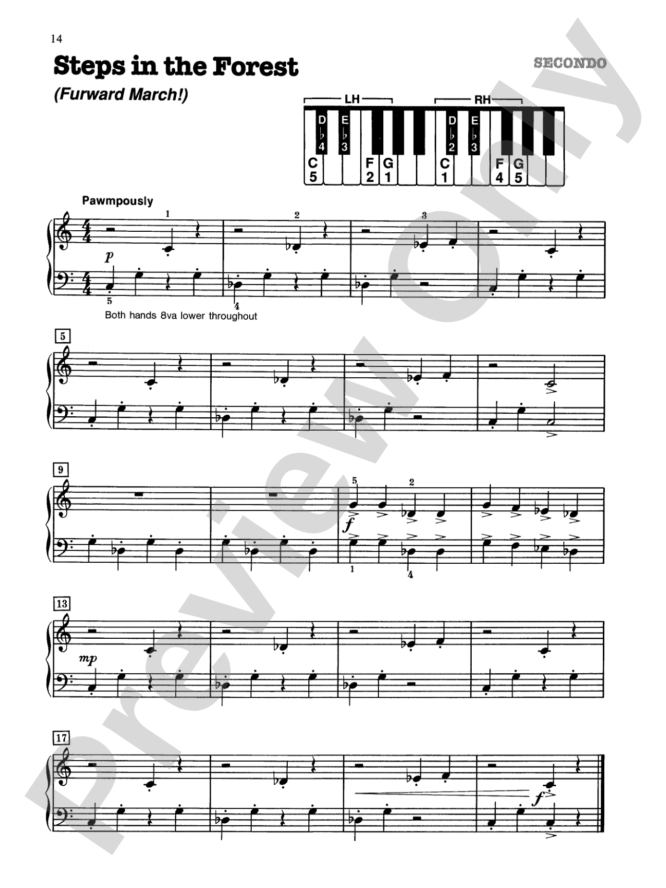 Steps in the Forest (Furward March!) - Piano Duet (1 Piano, 4 Hands): Piano Duet (1 Piano, 4 Hands)