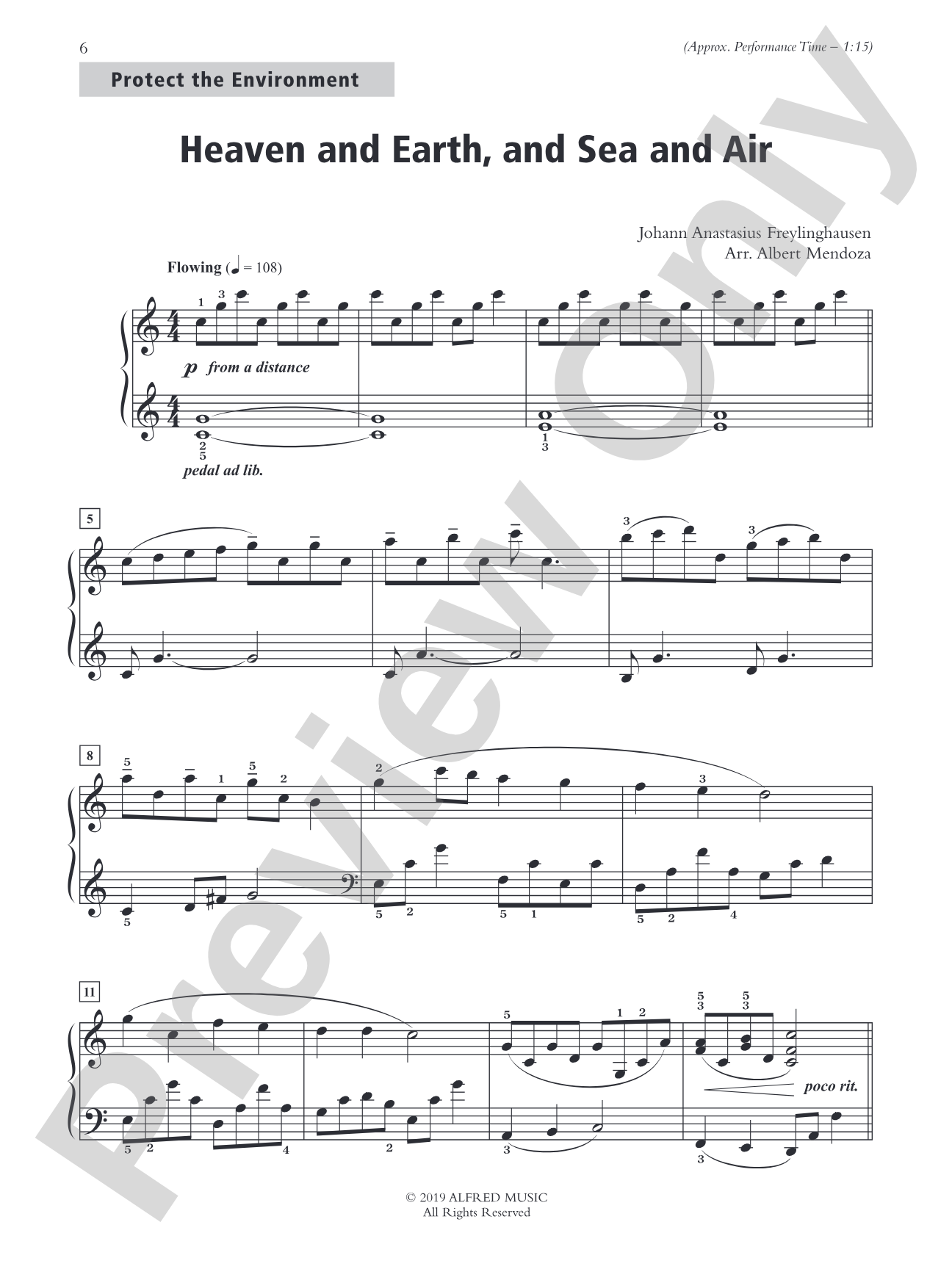 Heaven and Earth, and Sea and Air - Piano Solo: Piano Solo